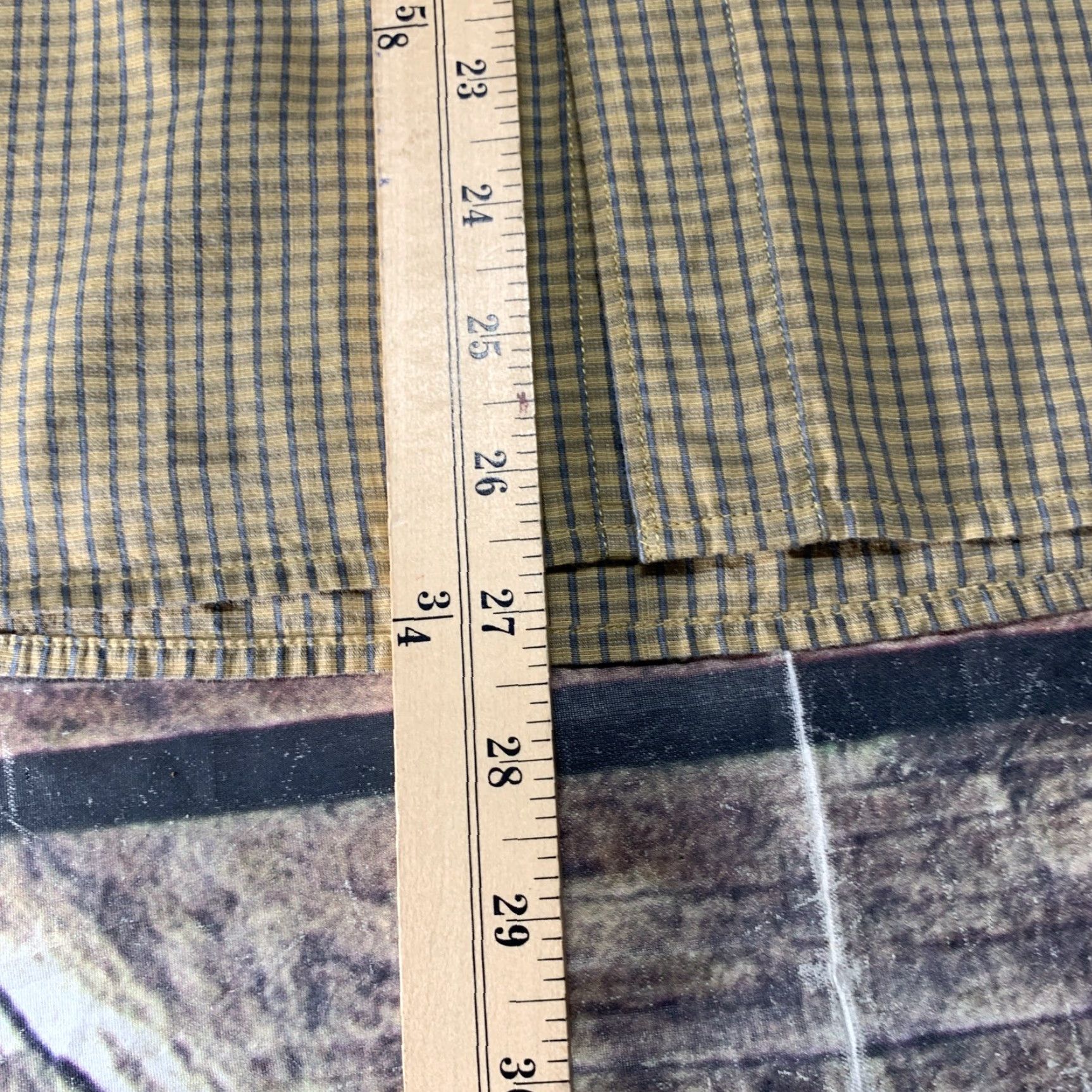 Vintage Columbia Mens Button Down Shirt Tan Blue Plaid Short Sleeve Size Medium Size US 31 - 5 Thumbnail