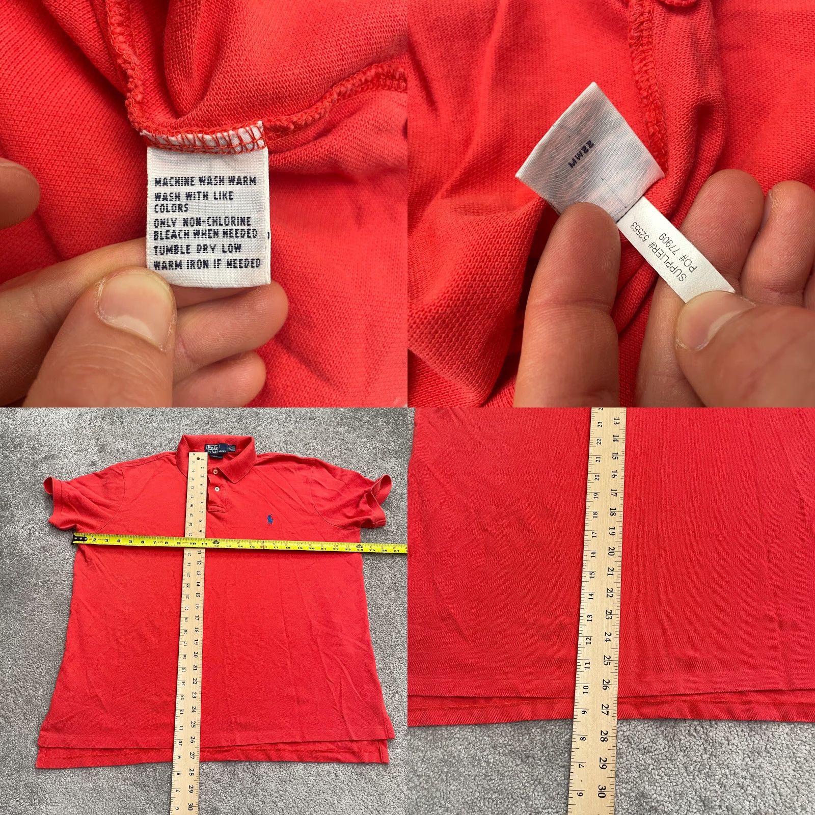 Polo Ralph Lauren VINTAGE Polo Ralph Lauren Classic Fit Polo Shirt Mens XL Short Sleeve Red Cotton Casual Size US XL / EU 56 / 4 - 8 Thumbnail