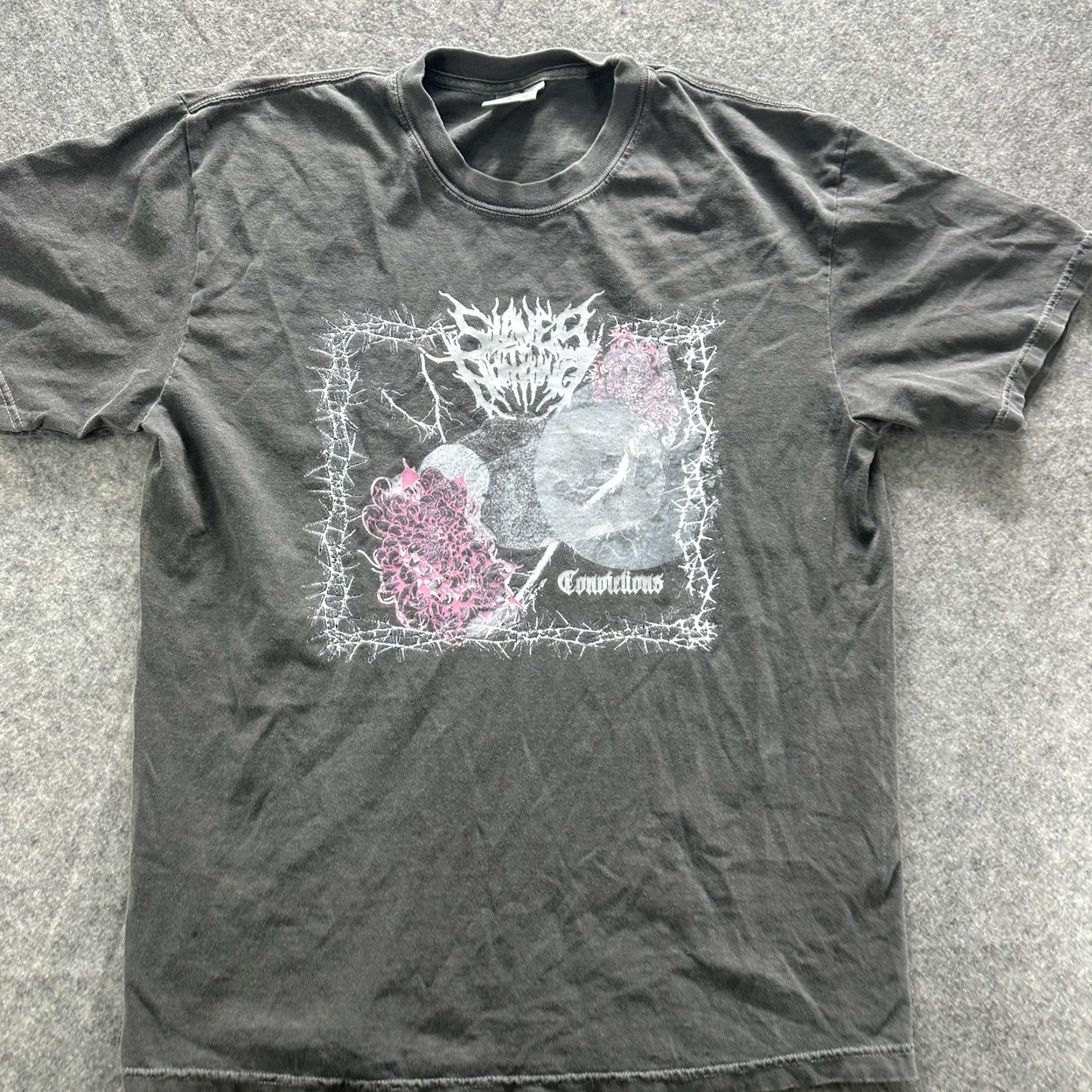 Comfort Colors Comfort Colors Shirt Mens Large Black Graphic Band Metal Convulsions Size US L / EU 52-54 / 3 - 2 Thumbnail