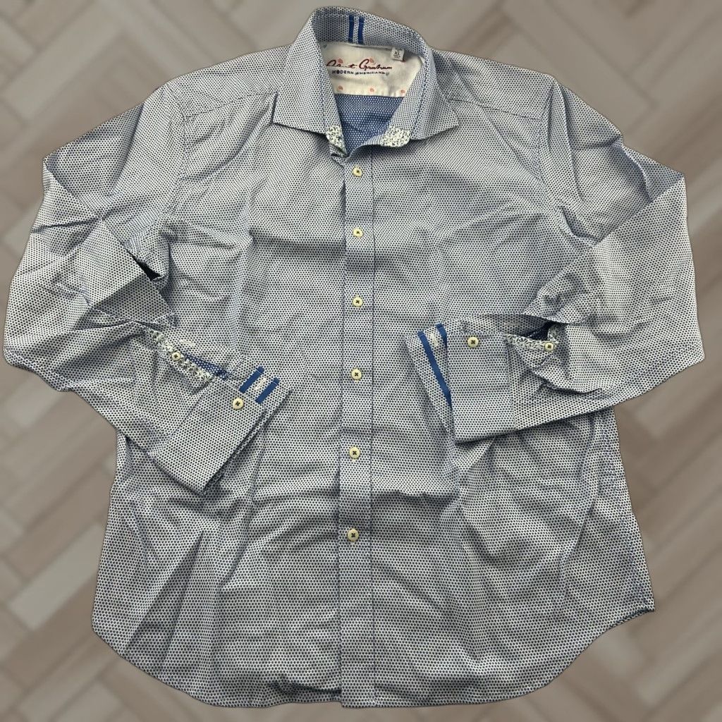 Robert Graham Robert Graham Long Sleeve Button-Up Shirt Men's XL Blue Size US XL / EU 56 / 4 - 1 Thumbnail