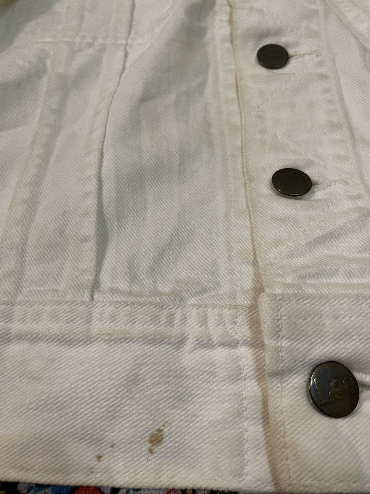 Lee Vintage Lee White Denim Jacket Size US S / EU 44-46 / 1 - 8 Thumbnail