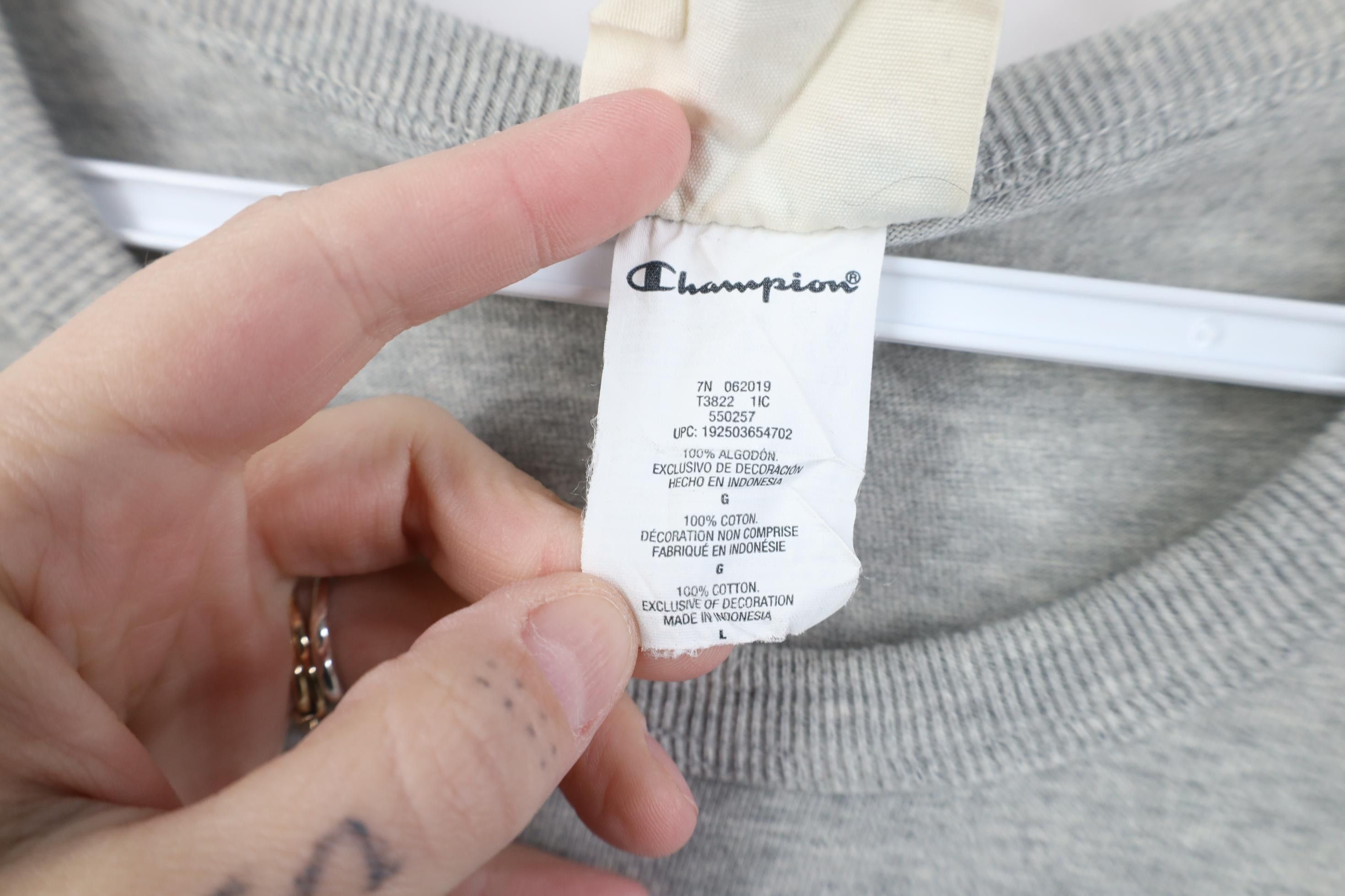 Champion Y2K Champion Jumbo Print Long Sleeve T-Shirt Heather Gray Size US L / EU 52-54 / 3 - 11 Thumbnail