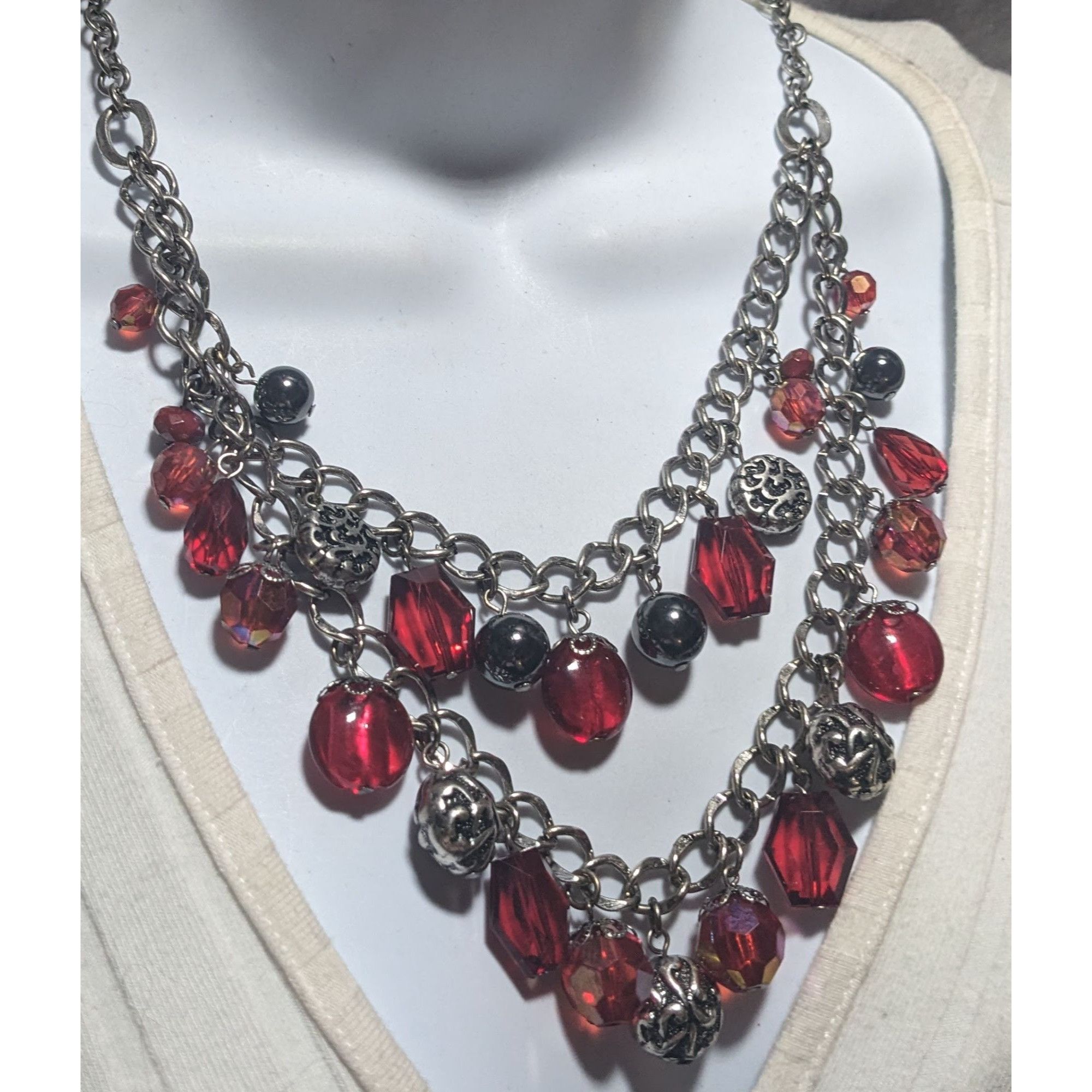 Other Gothic Vampire Multilayer Gemmed Necklace Size ONE SIZE - 6 Thumbnail