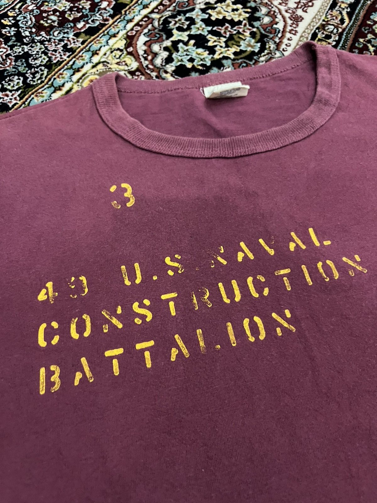 Buzz Rickson's 💥Faded Maroon US naval construction battalion BUZZ RICKSONS Size US S / EU 44-46 / 1 - 6 Thumbnail