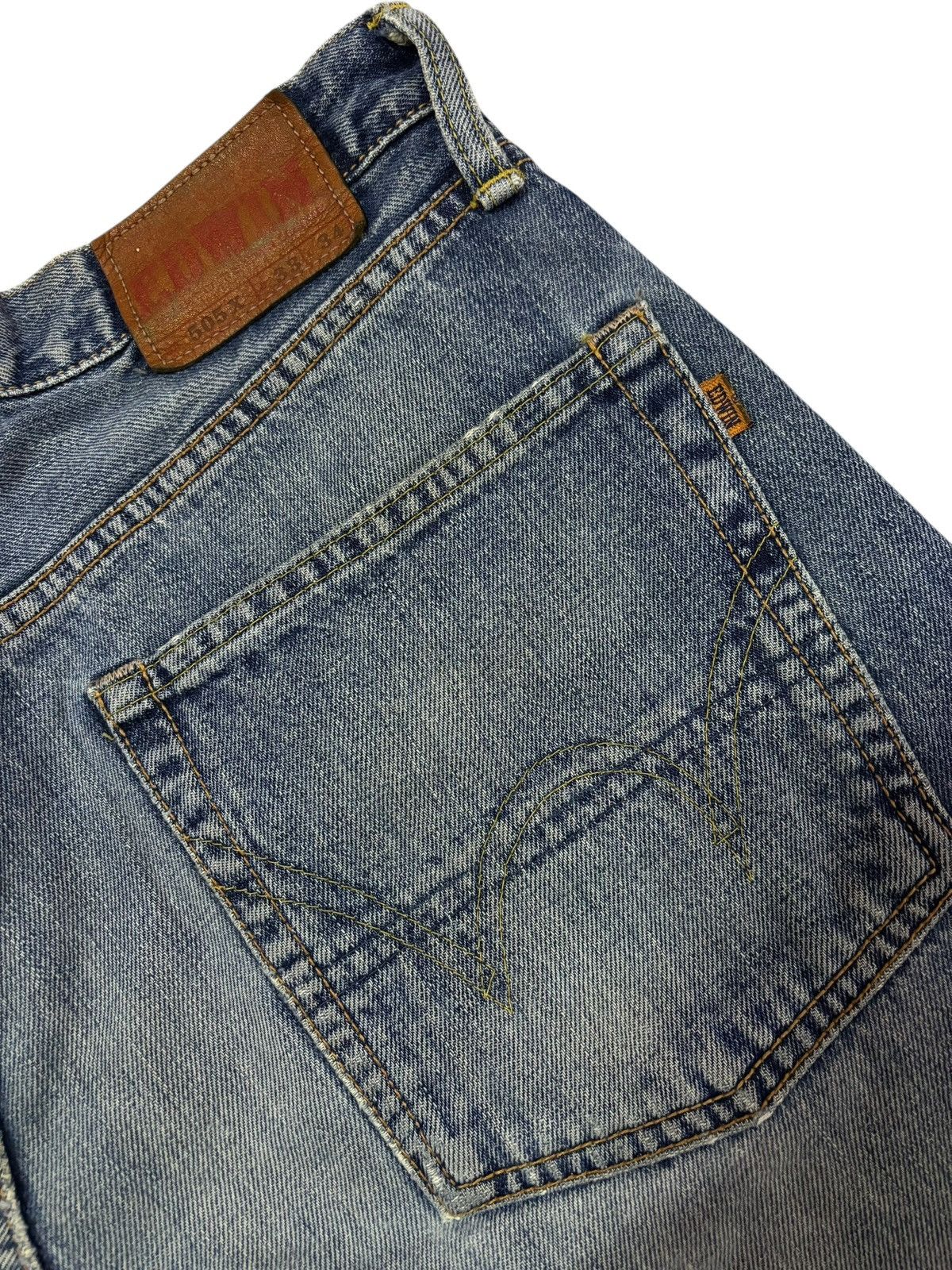 Edwin Vtg Edwin Japan 505x Selvedge Distressed Jeans Size US 30 / EU 46 - 11 Thumbnail