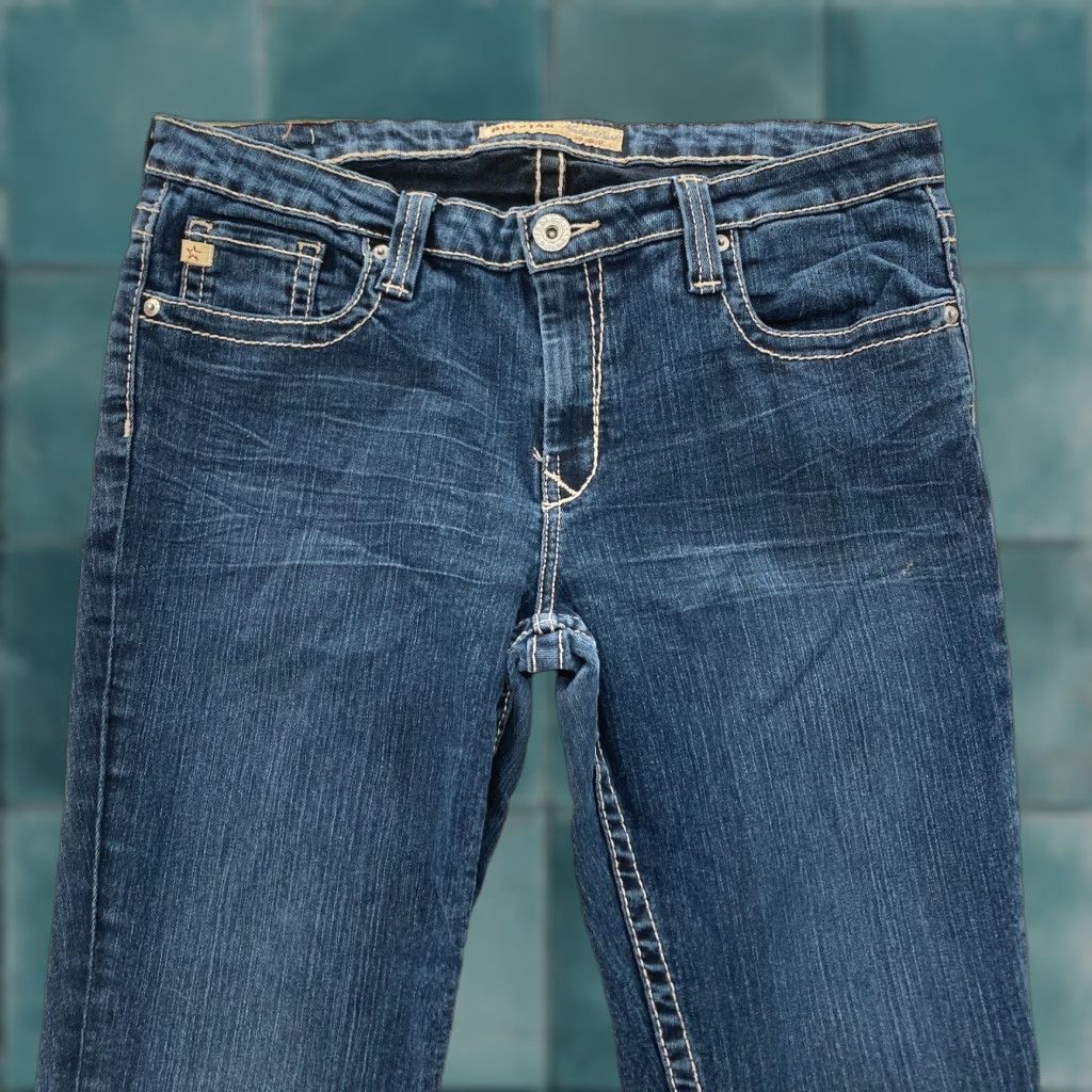 Denime BIG STAR Jeans Women's 32x30 Maddie Boot Dark Wash Blue Stretch Denim Western - Bootcut - 5-Pocket - Regular - Size 32 - Blue - Cowboy Theme - Jeans Size 24" / US 00 / IT 34 - 1 Thumbnail