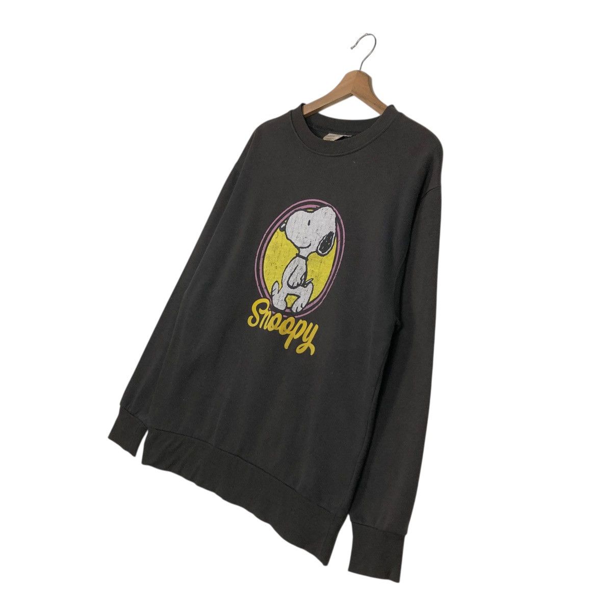 Peanuts 🔥VINTAGE SWEATSHIRT SNOOPYPEANUTS BIG LOGO OVER PRINT Size US M / EU 48-50 / 2 - 4 Thumbnail