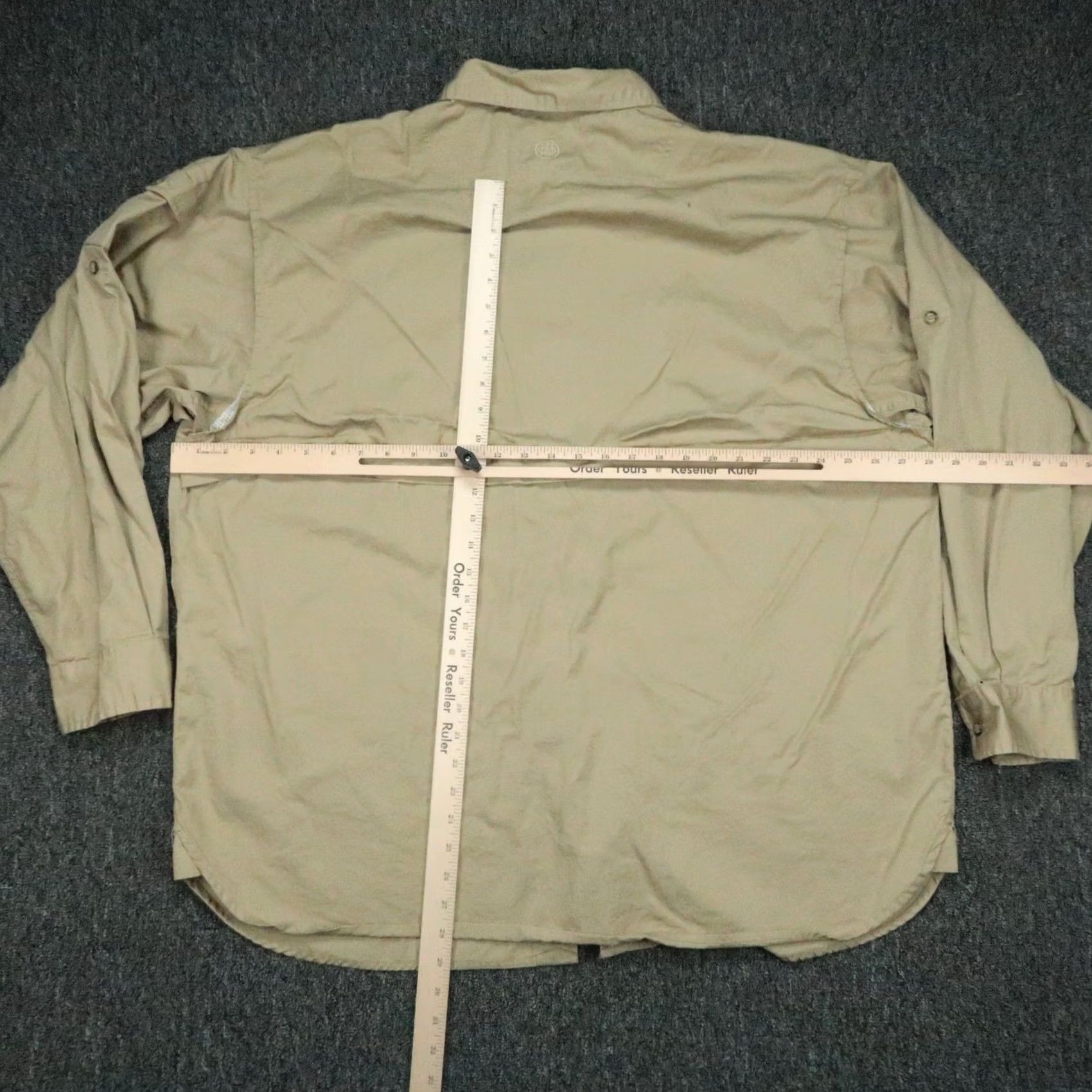 Vintage Beretta Shirt Mens 3XL Beige Long Sleeve Button-Up Collared Pockets Cotton Casual Business Travel Shirt Mens Beige 3XL Size US XXL / EU 58 / 5 - 5 Thumbnail