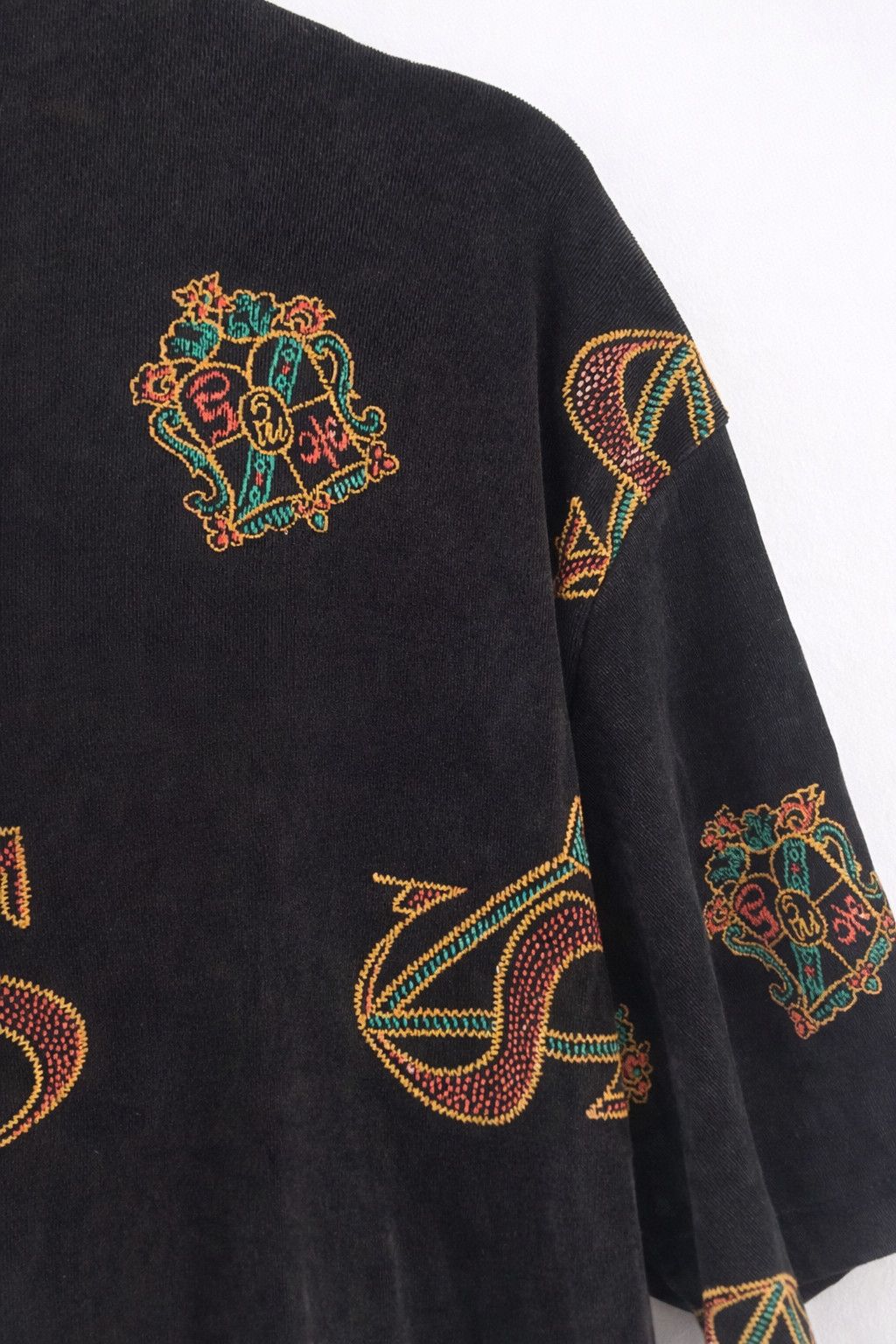 Other Vintage Baroque Monogram Blouse Made in Korea Black 90s Size L / US 10 / IT 46 - 1 Thumbnail