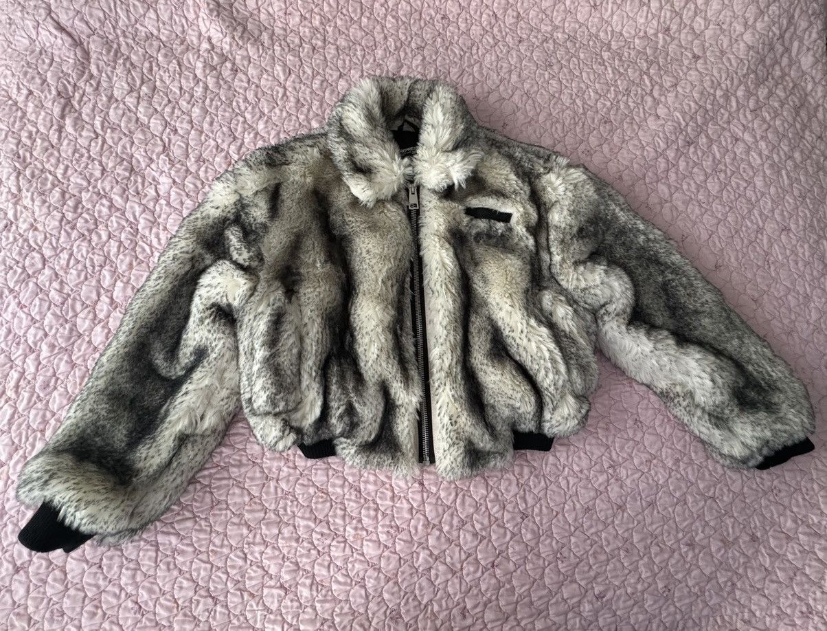 RARE REPRESENT Don Ice Faux Fur Jacket in White Size Small 