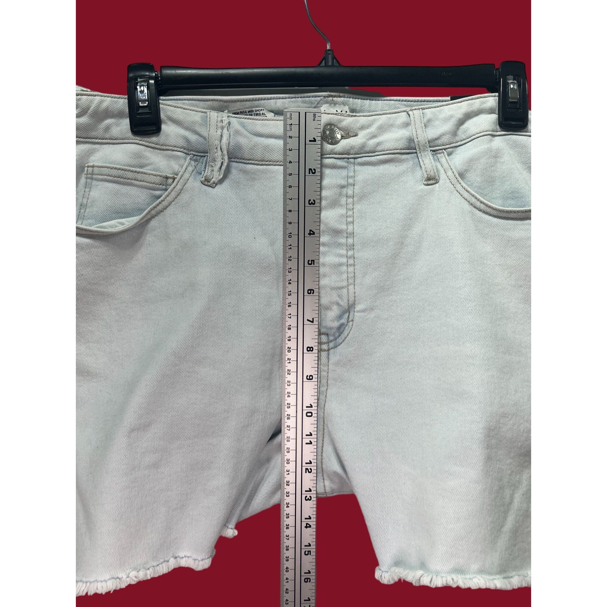 Other Ava & Viv - Women's High-Rise Denim Shorts - Slim Fit - Ligh Size 37" - 8 Thumbnail