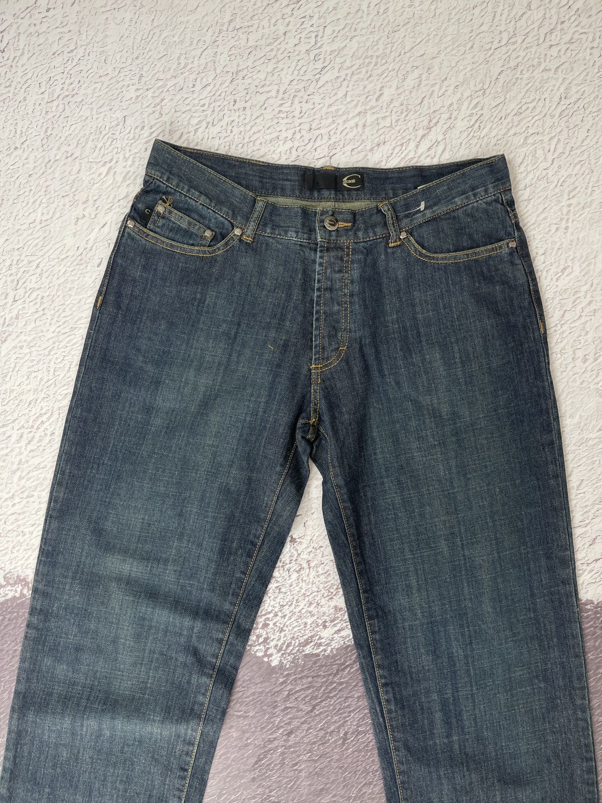 Just Cavalli Roberto Just Cavalli Crystals rhinestones logo denim jeans Size US 32 / EU 48 - 6 Thumbnail