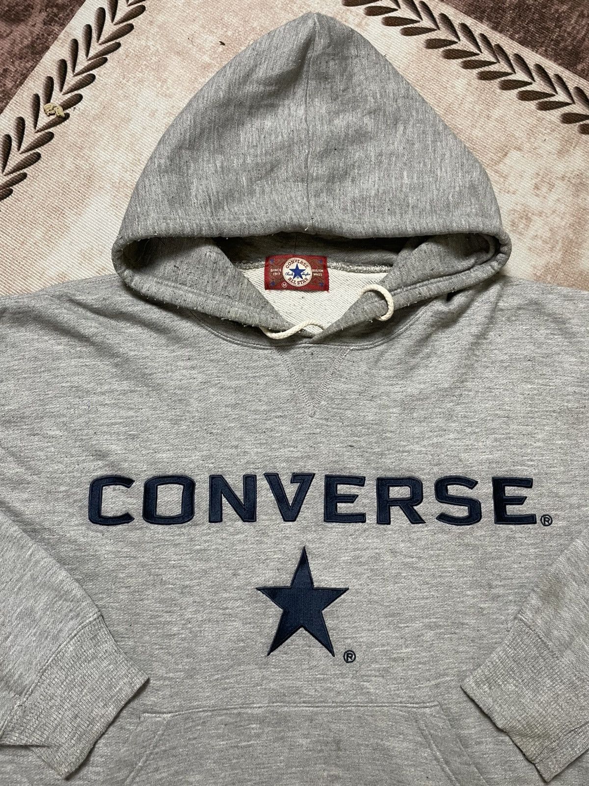 Converse × Vintage Vintage 90s Converse Hoodie Size US L / EU 52-54 / 3 - 4 Thumbnail