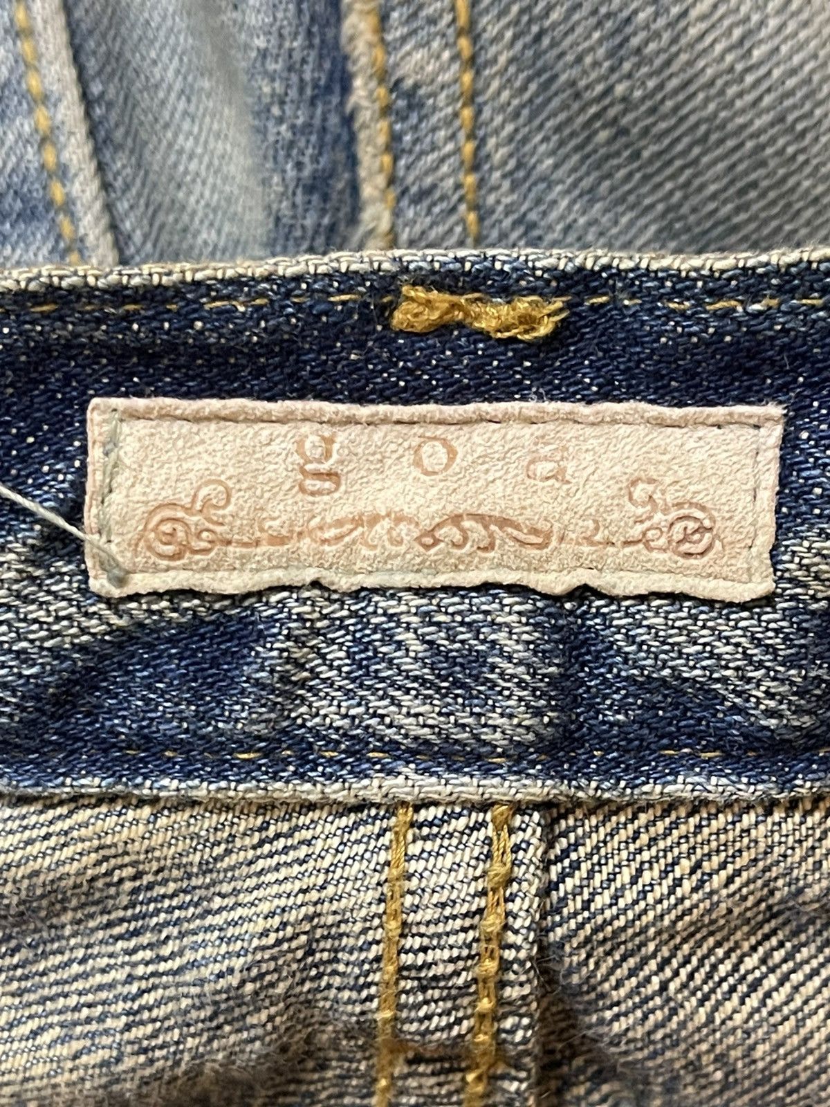 GOA 💥Rare💥 Vintage G.O.A Mud Wash Faded Distressed Flared GOA Size US 30 / EU 46 - 10 Thumbnail