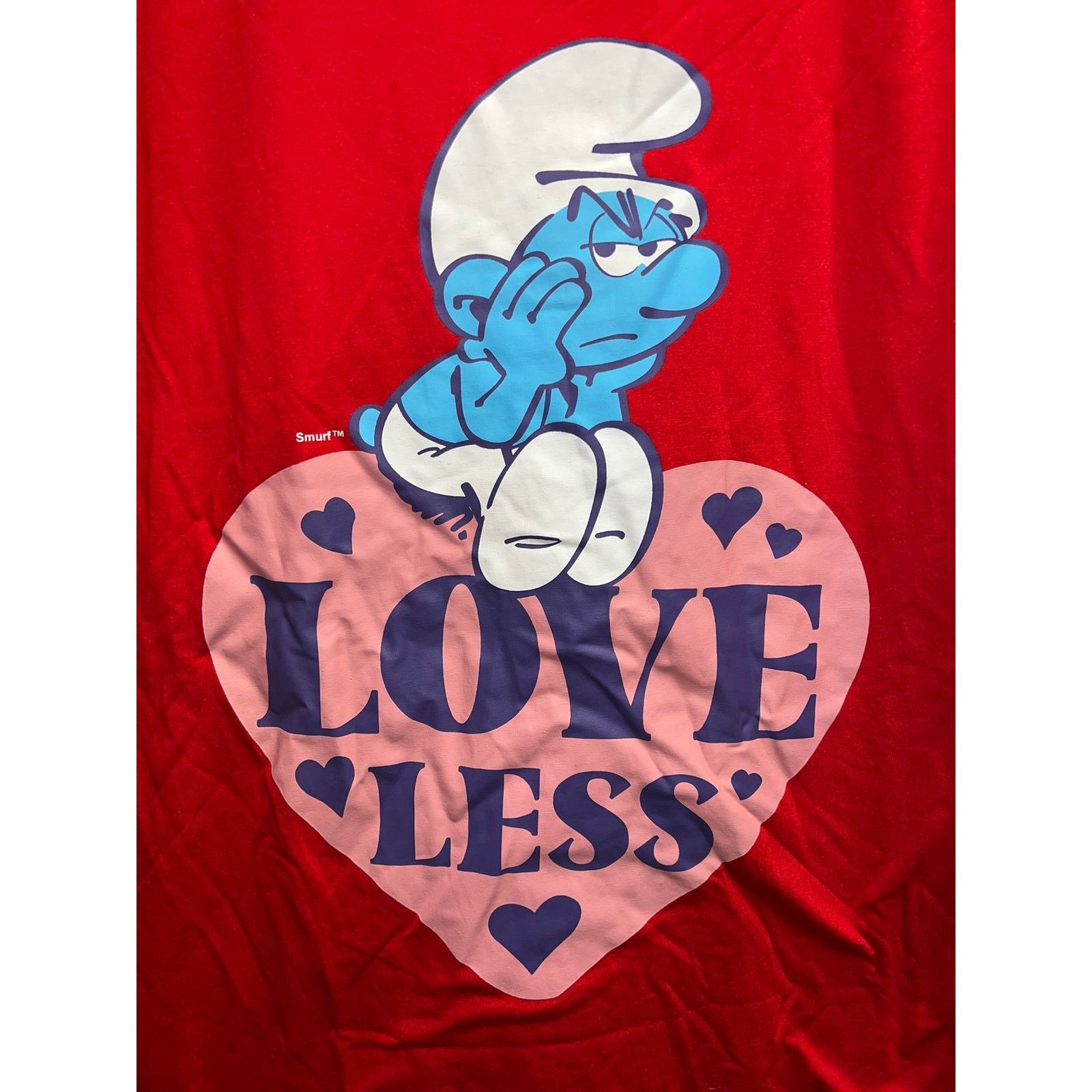 Vintage The Smurfs Shirt Loveless Love Less Red Graphic Tee XL Size US XL / EU 56 / 4 - 2 Thumbnail