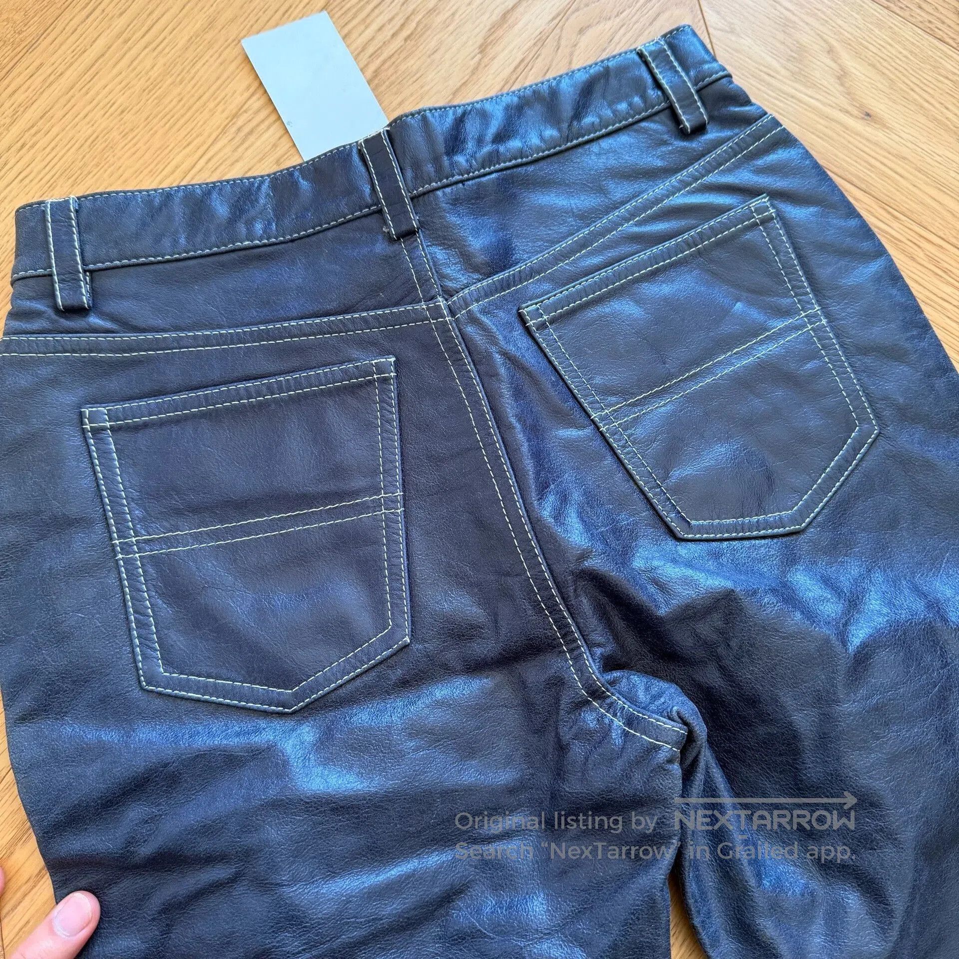 RLX Ralph Lauren Vintage Leather Outdoor Pants for Women. Size 24" / US 00 / IT 34 - 3 Thumbnail