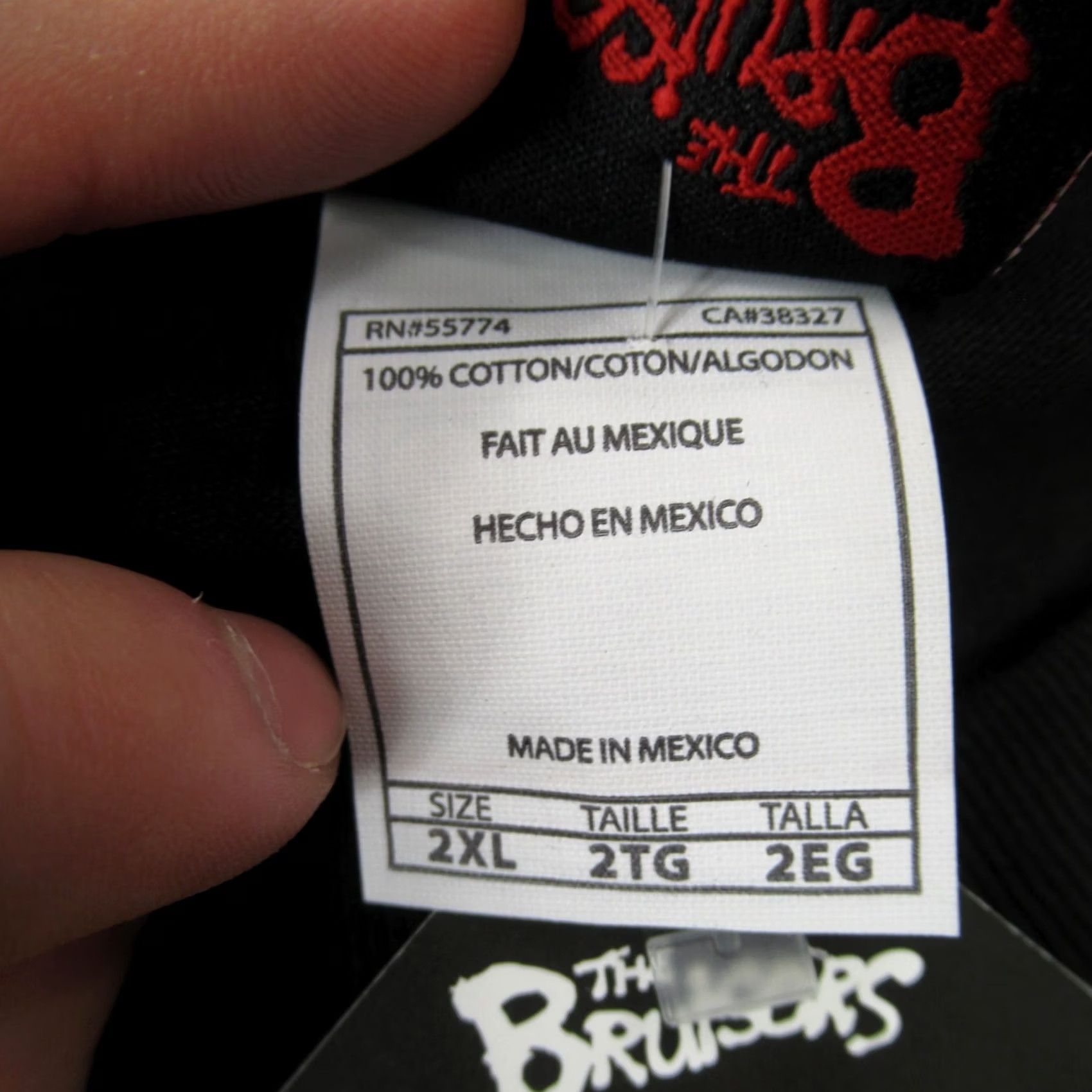 Vintage Bruisers Mens 2XL Short Sleeve Black Sweatshirt - Cotton Knit Fabric Size US XXL / EU 58 / 5 - 6 Thumbnail