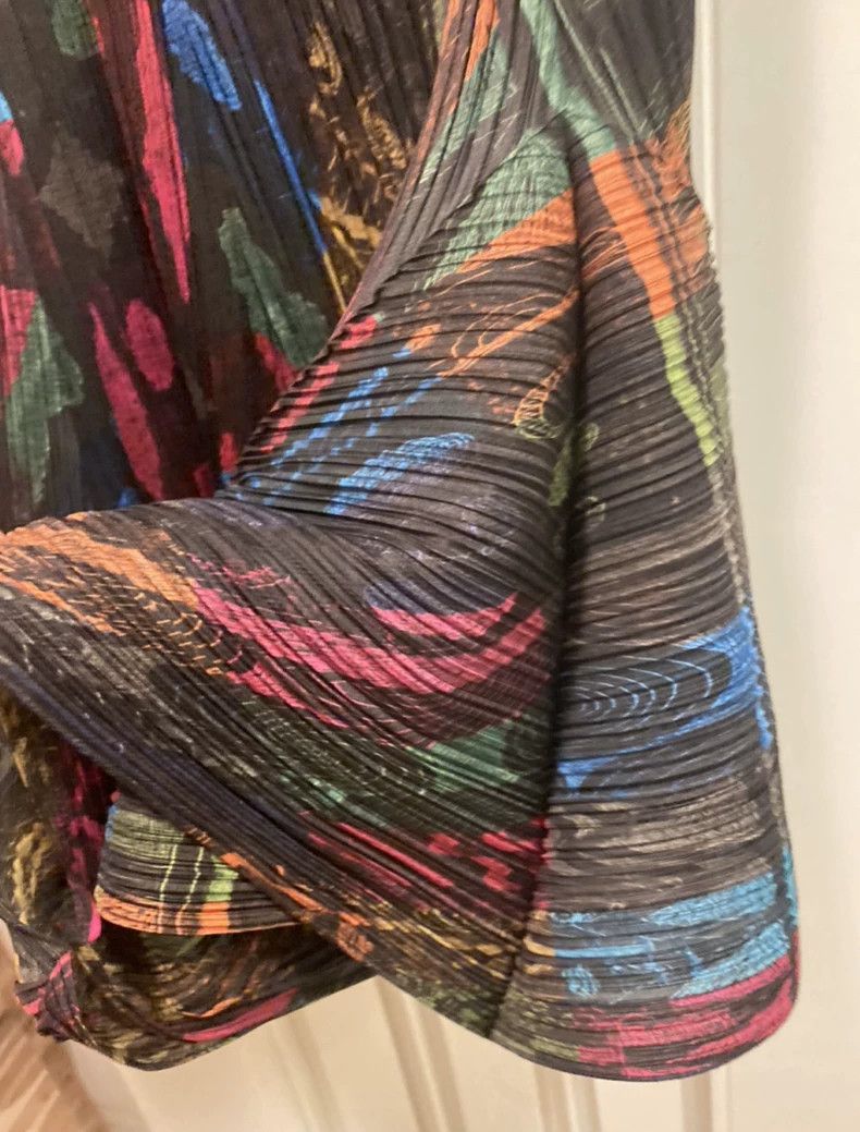 Issey Miyake Issey Miyake size:3 Brown graffiti skirt Size 31" - 4 Thumbnail