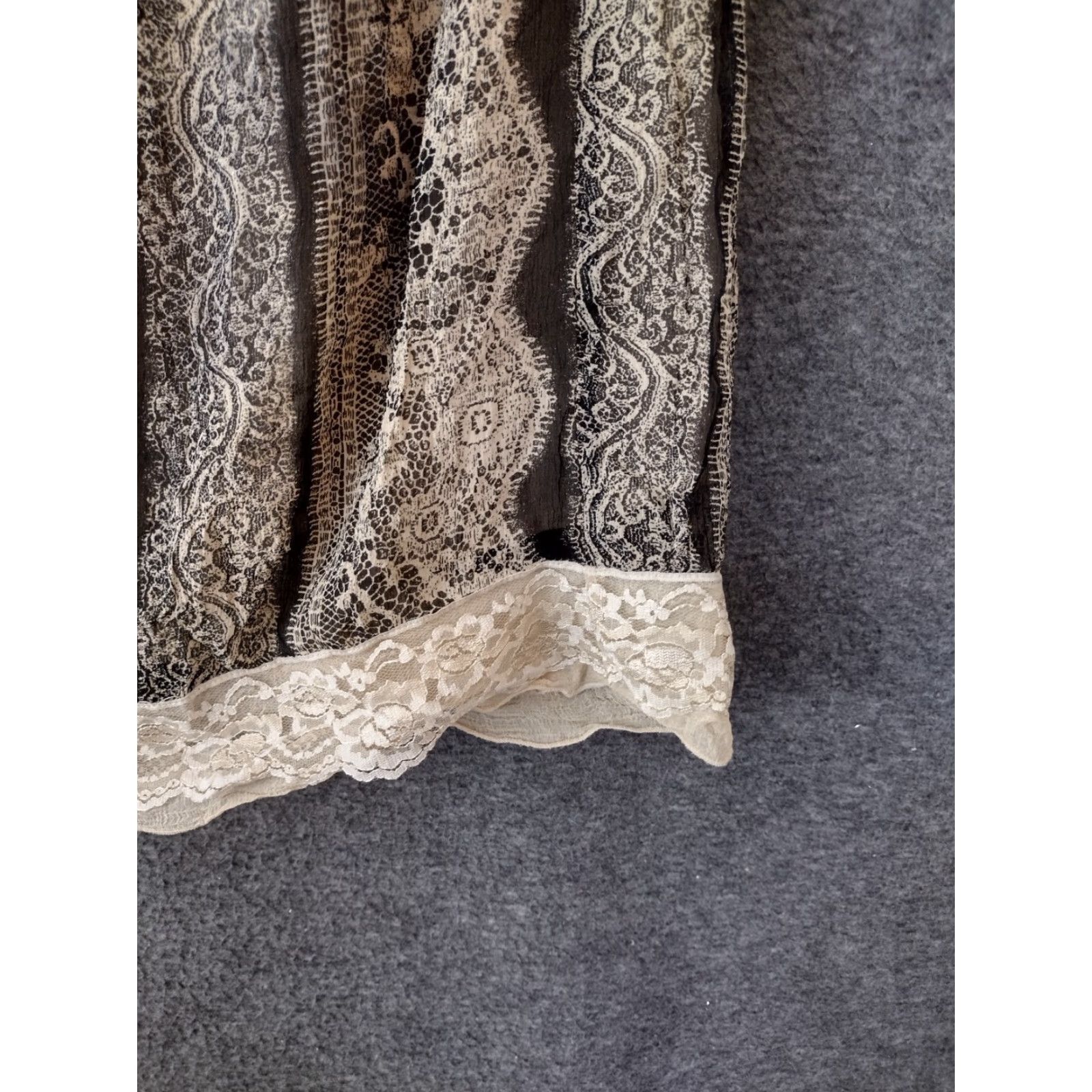 Vintage INC International Concepts Skirt Silk Size 6 Brown/Black A-Line Women's Midi Paisley Bohemian Fall Spring Summer Winter Size 28" / US 6 / IT 42 - 7 Thumbnail