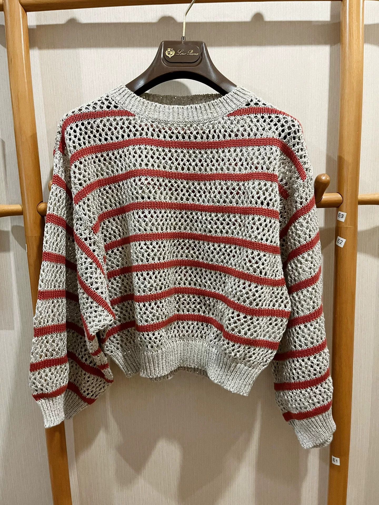 Brunello Cucinelli Brunello Cucinelli Linen Sequin Knit Top Size US S / EU 44-46 / 1 - 1 Thumbnail