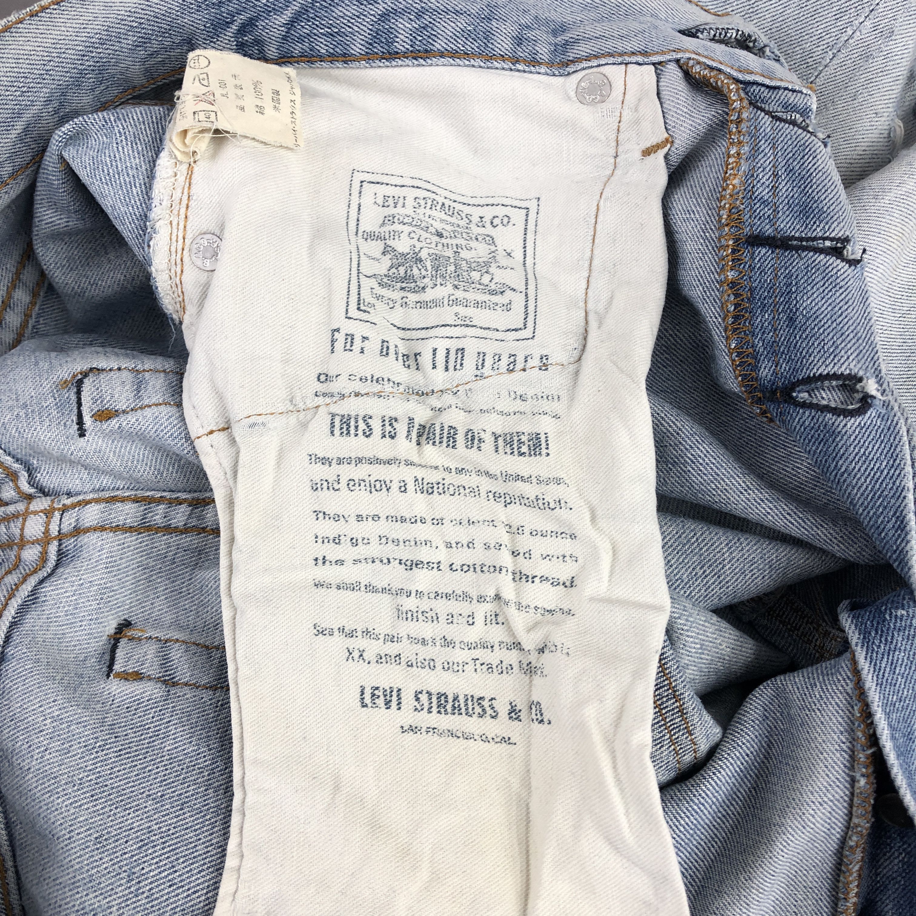 Levi's Vintage 90s Levis 501 Selvedge Jeans Levi's Sunfaded Denim Size 26" / US 2 / IT 38 - 9 Thumbnail