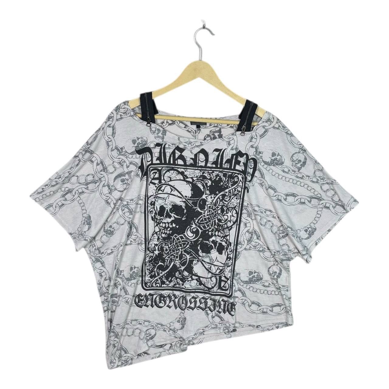 Dig Deep Dig Deep Japan Skull Chain Print Harajuku Punk Goth Tee Size US M / EU 48-50 / 2 - 1 Thumbnail