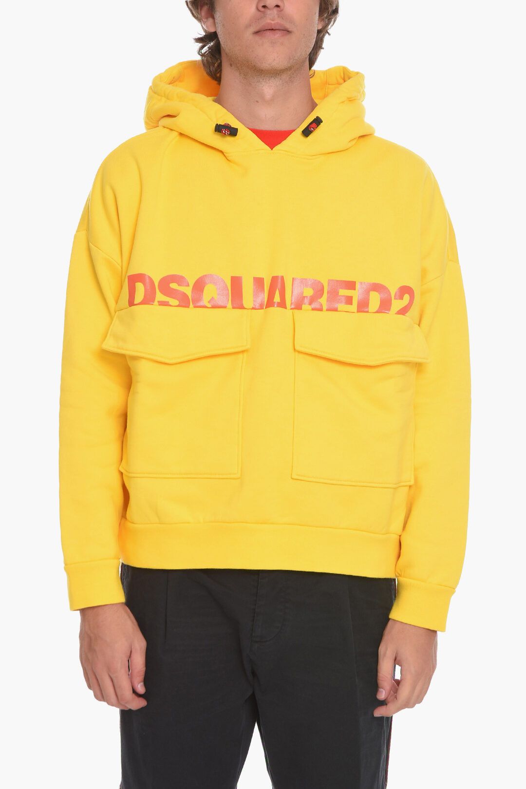 image of Dsquared2 Og1Mm0424 Arctic Ski Hoodie In Yellow, Men's (Size XL)