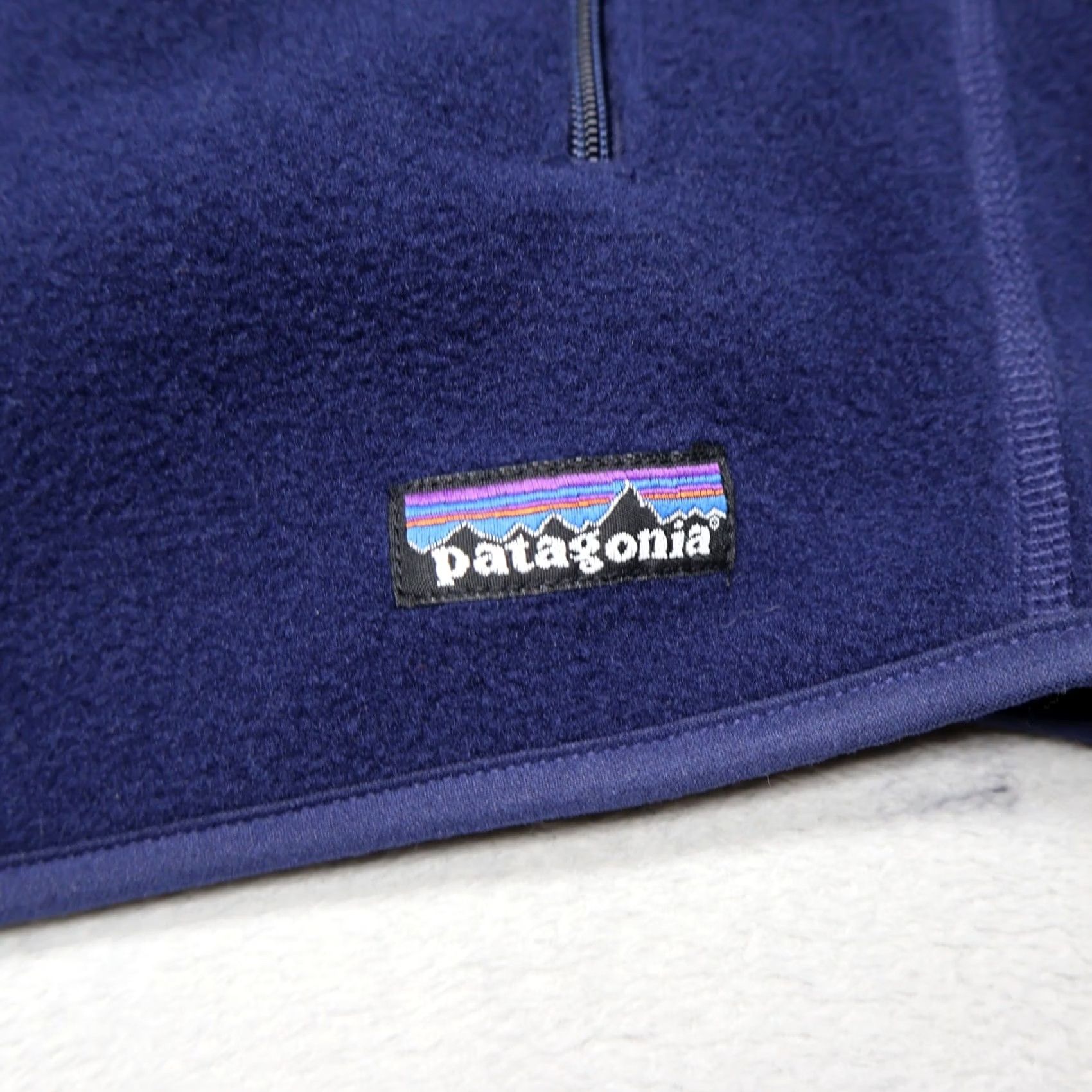 Patagonia Patagonia Mens XL Blue Synchilla Soft Fleece Full Zip Outdoor Hiking Logo Vest Size US XL / EU 56 / 4 - 2 Thumbnail