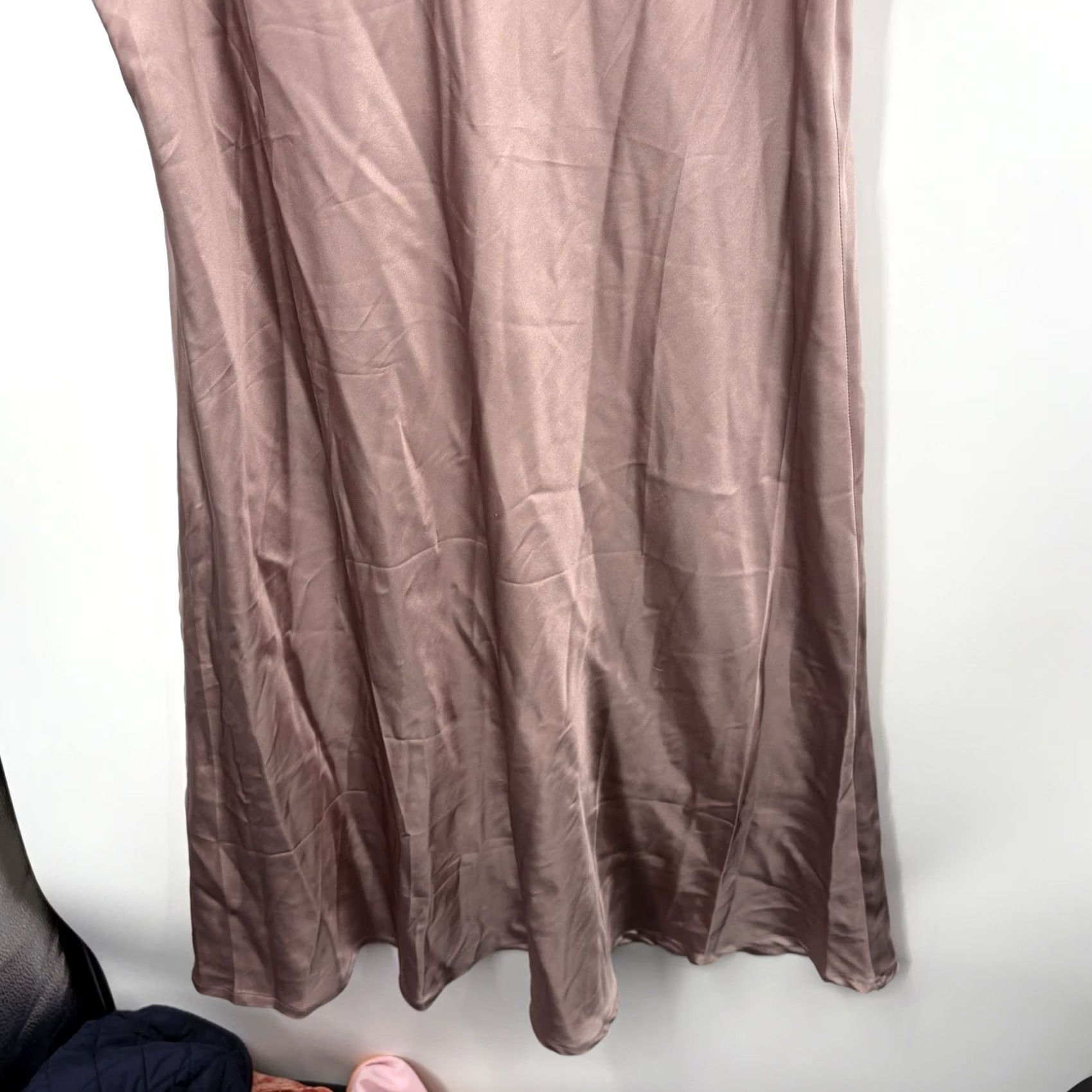 Vintage VINTAGE Lora Gene Midi Silk Slip Dress Pink Satin Luxury Sustainable Women 14 Size XL / US 12-14 / IT 48-50 - 4 Thumbnail