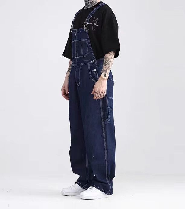 Japanese Brand × Vintage Vintage Loose Back Workwear One-piece Jeans Size US 34 / EU 50 - 4 Thumbnail