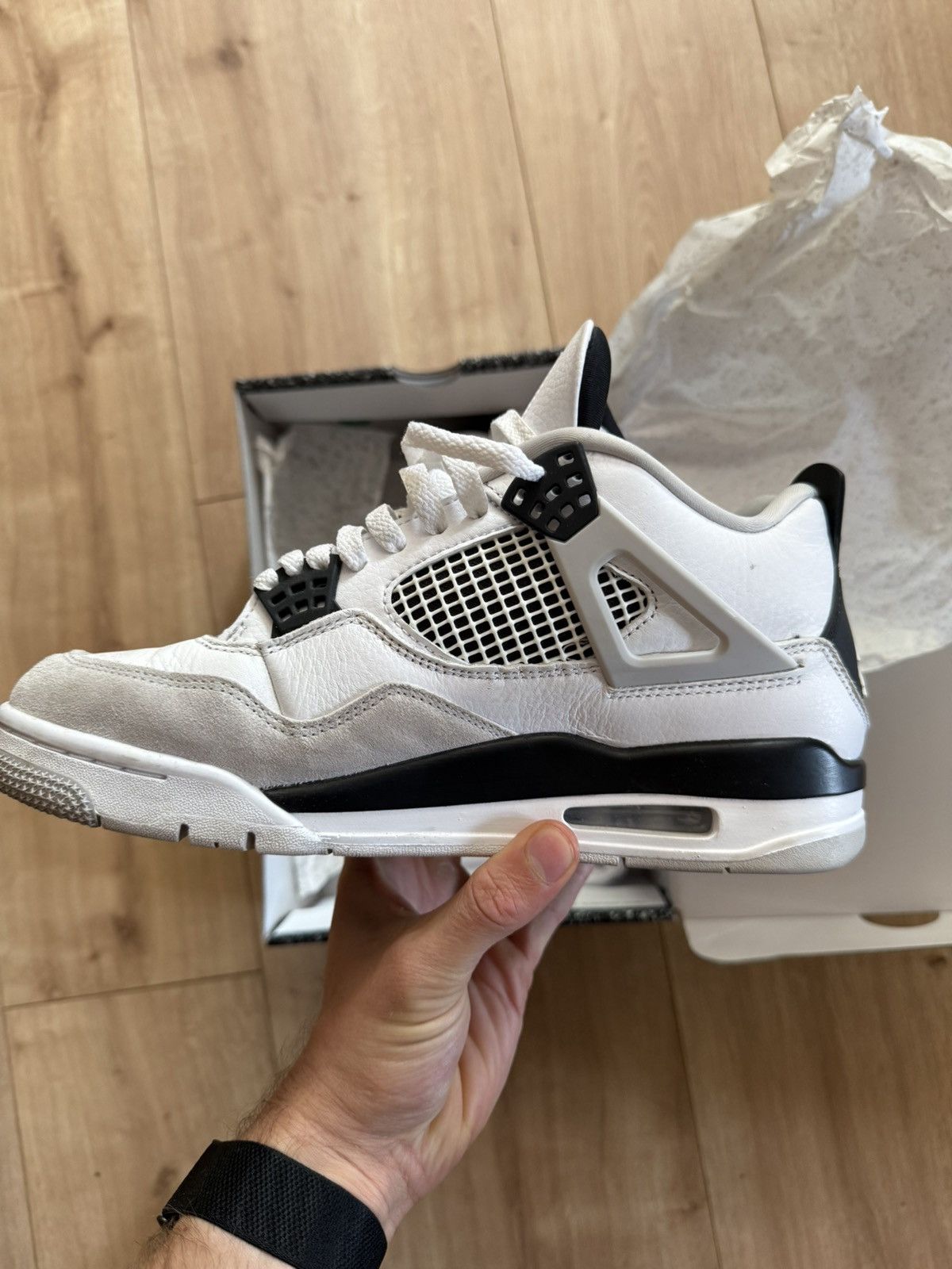 Jordan Brand × Nike Nike Jordan 4 Military Black US8.5 Size US 8.5 / EU 41-42 - 2 Thumbnail