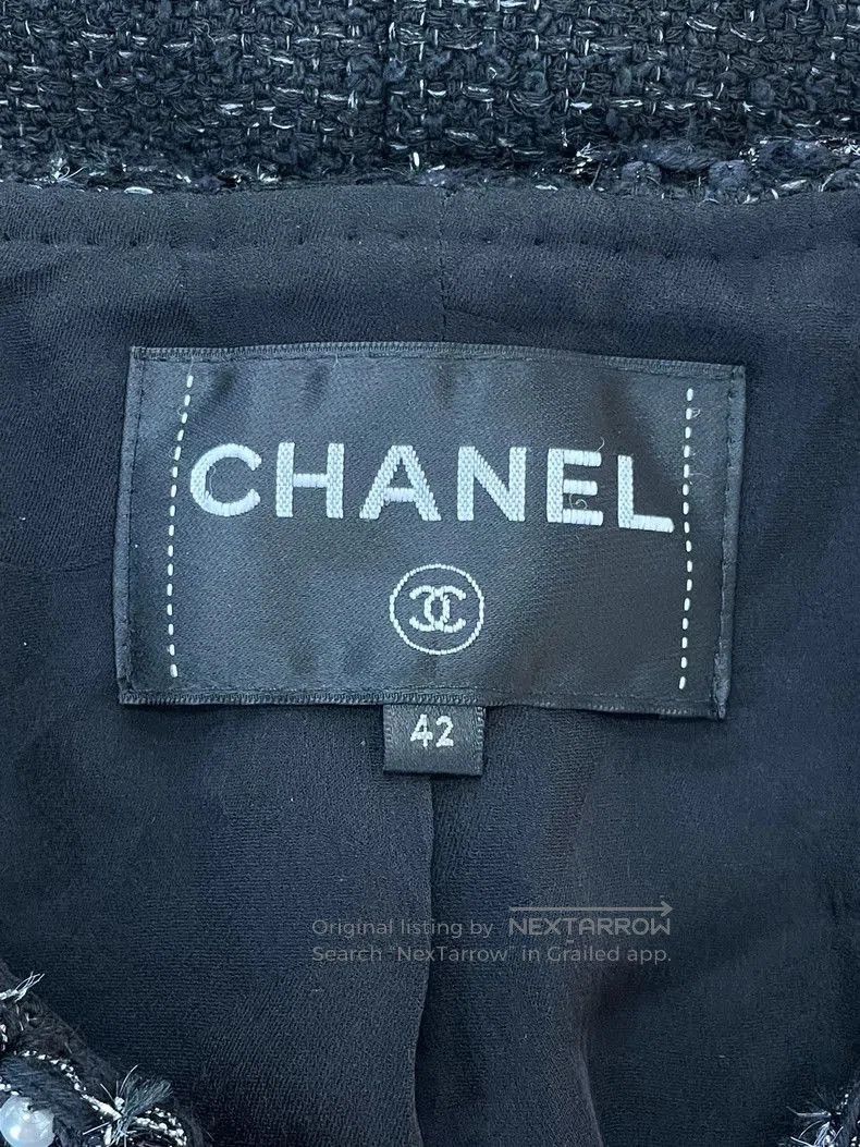 Chanel Chanel 25P Black Pearl Jacket. Size US M / EU 48-50 / 2 - 4 Thumbnail