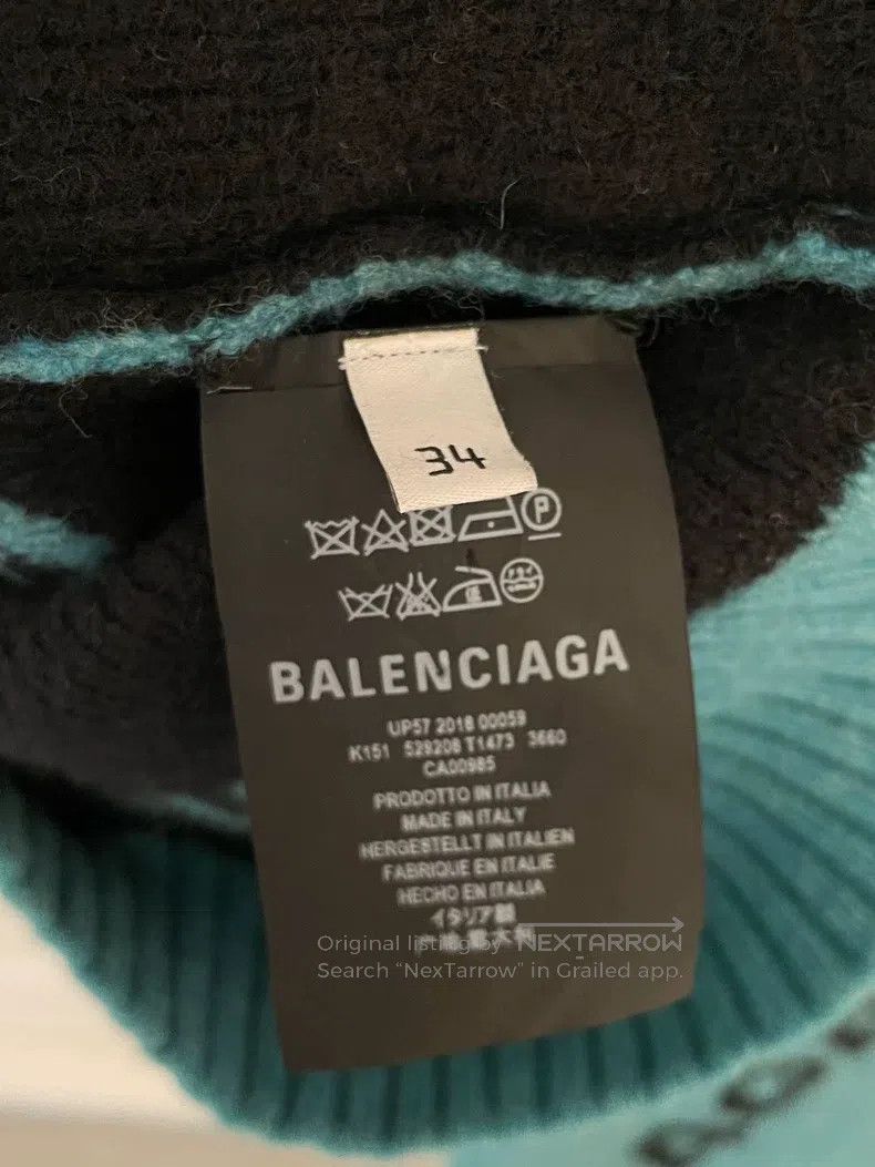 Balenciaga Balenciaga Letter printed round neck long-sleeve sweater Size XXS / US 00 / IT 34 - 8 Thumbnail