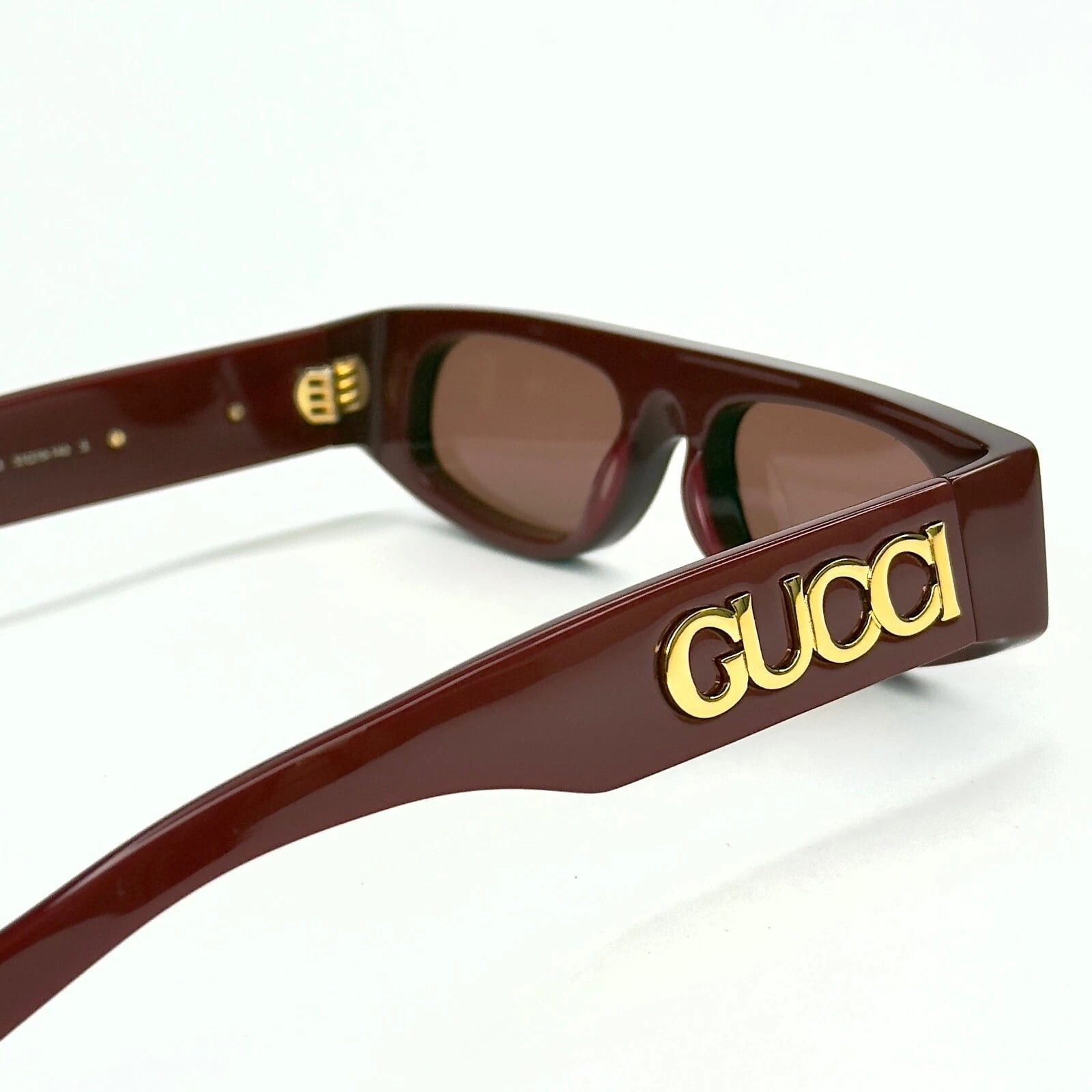 Gucci GUCCI GG1771S Burgundy Narrow 1771 GG Fashion Sunglasses 003 Size ONE SIZE - 8 Thumbnail