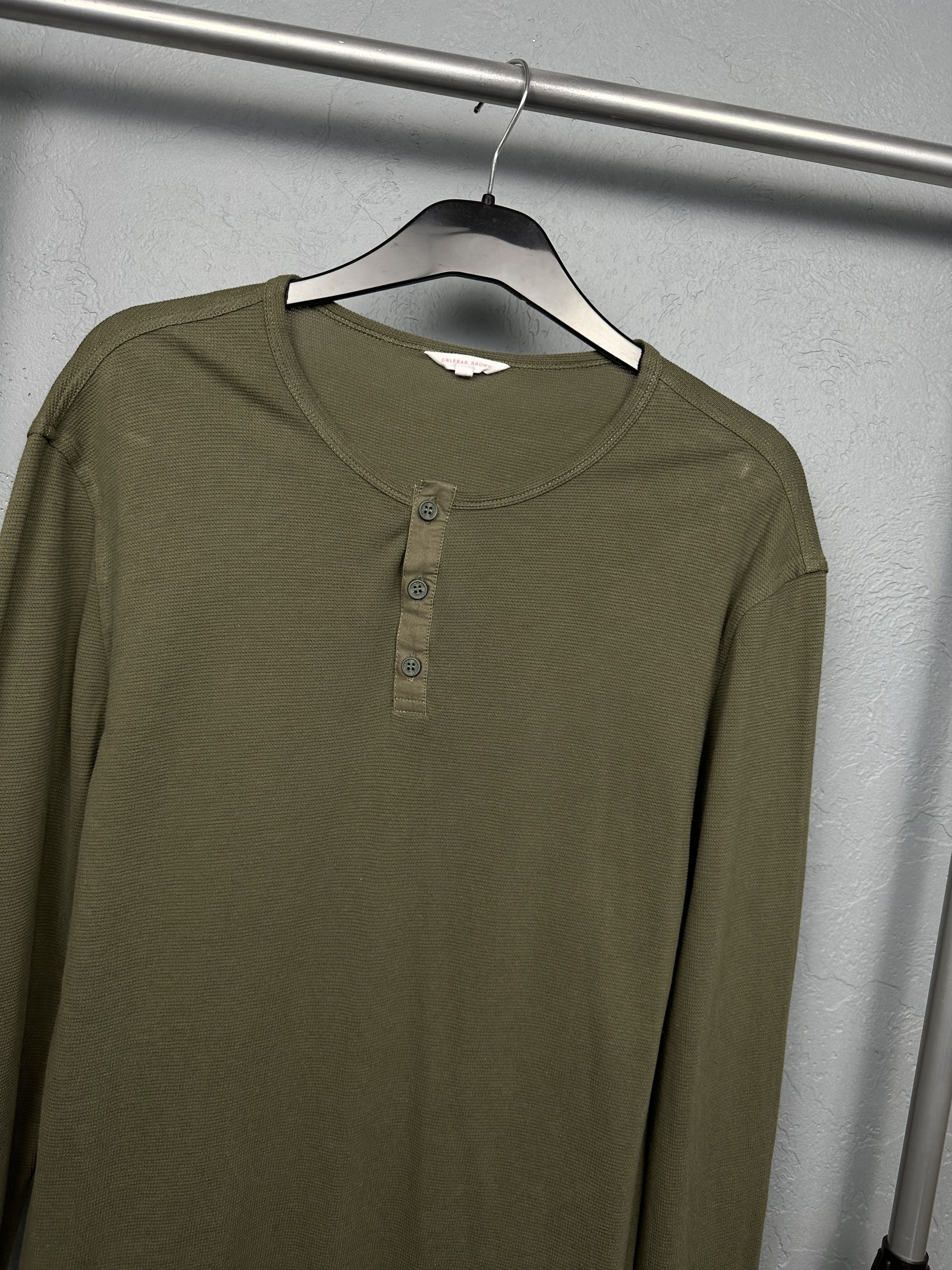 Orlebar Brown Orlebar Brown Mens Henley Sweater Size US M / EU 48-50 / 2 - 2 Thumbnail