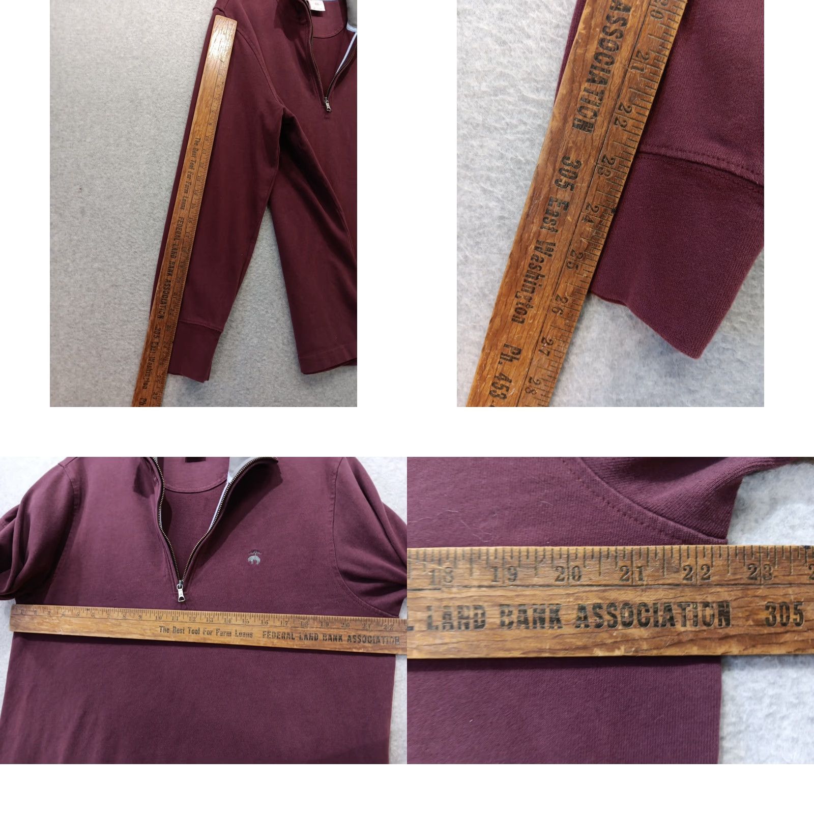 Brooks Brothers VINTAGE Brooks Brothers Henley Shirt Mens L Burgundy 1/4 Zip Pullover Knit Cotton Logo Zipper Casual Sweater Size US L / EU 52-54 / 3 - 8 Thumbnail