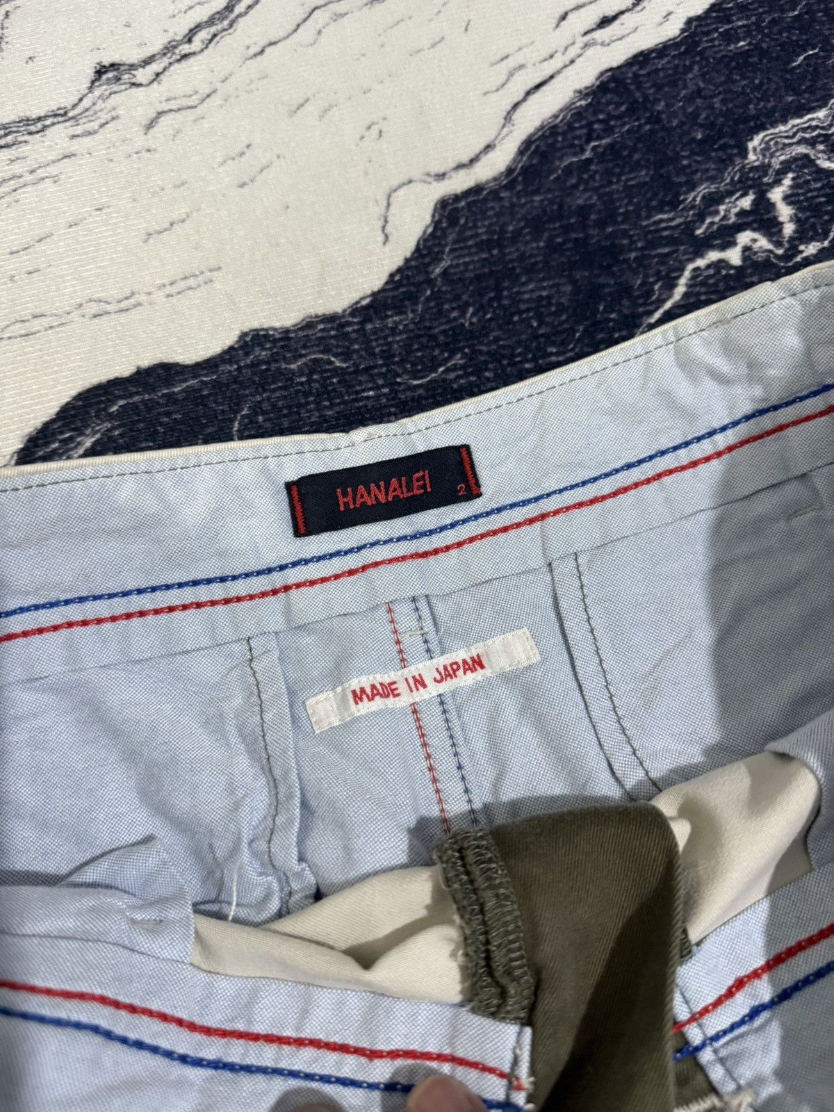 Japanese Brand Hanalei japan 2tone longpants white olive green Size US 30 / EU 46 - 6 Thumbnail
