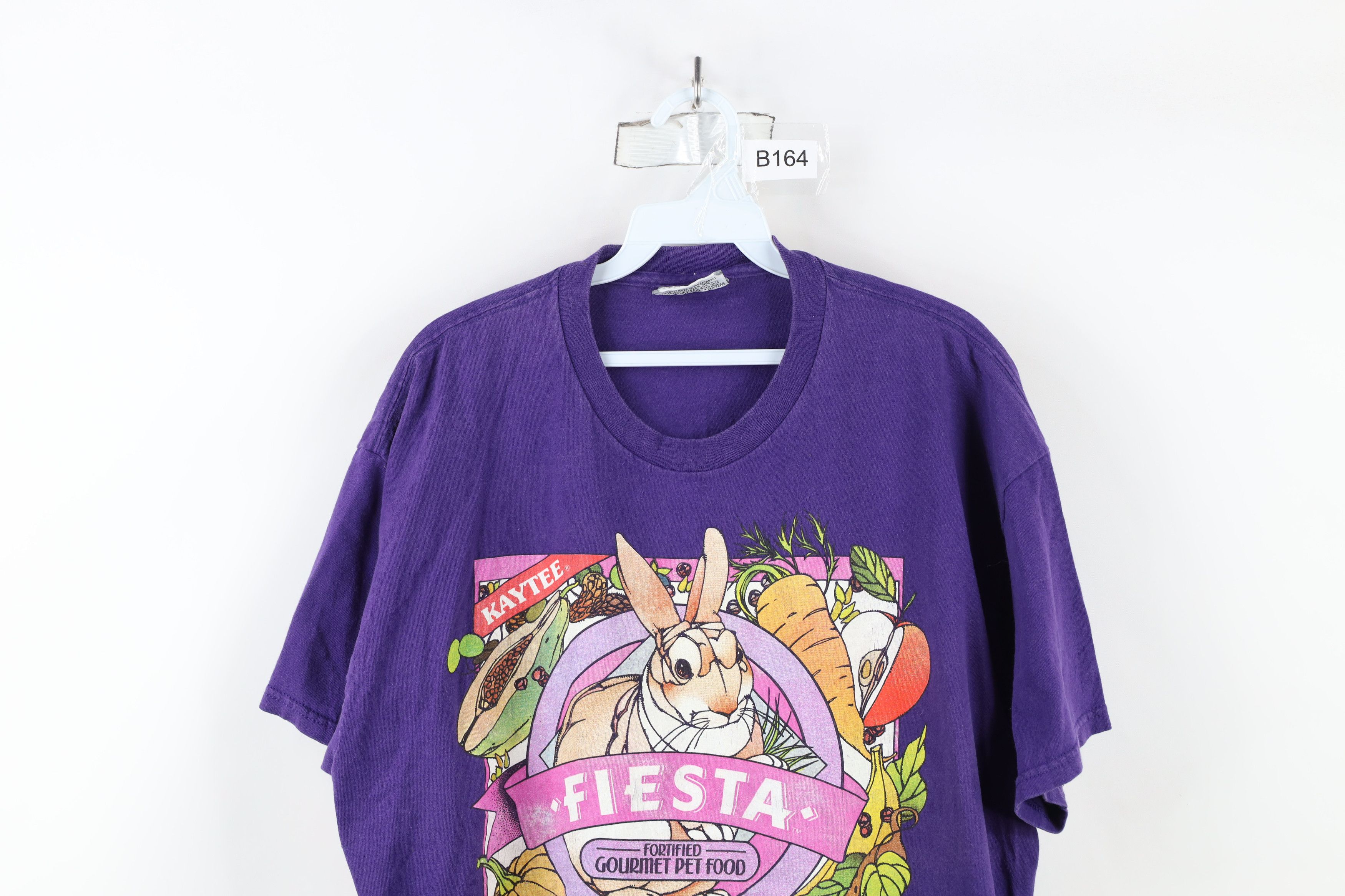 Vintage Vintage 90s Spell Kaytee Fiesta Pet Food T-Shirt Purple USA Size XL / US 12-14 / IT 48-50 - 2 Thumbnail