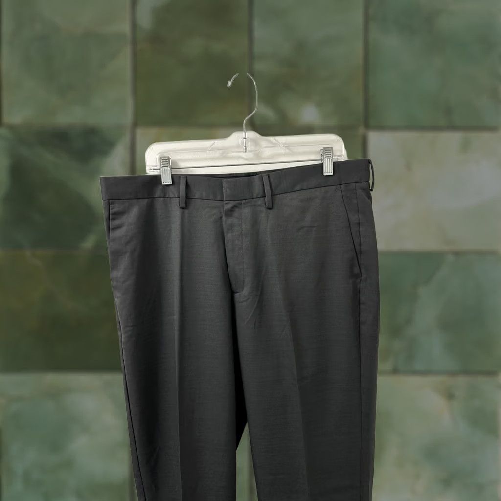 Kenneth Cole Kenneth Cole Reaction Pants Mens Sz 36x32 Gray Stretch Slim Fit YKK Flat Front Size US 36 / EU 52 - 1 Thumbnail