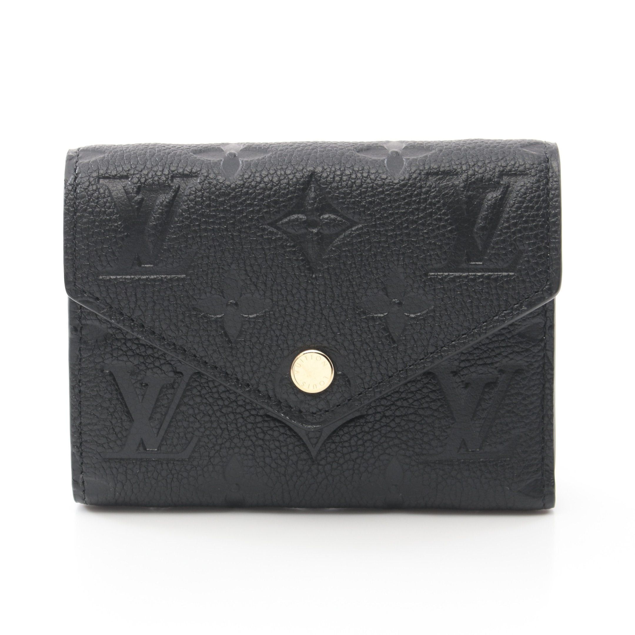 Louis Vuitton Louis Vuitton Portefeuil Victorine Monogram Empreinte Noir Trifold Wallet Leather Black Size ONE SIZE - 1 Thumbnail