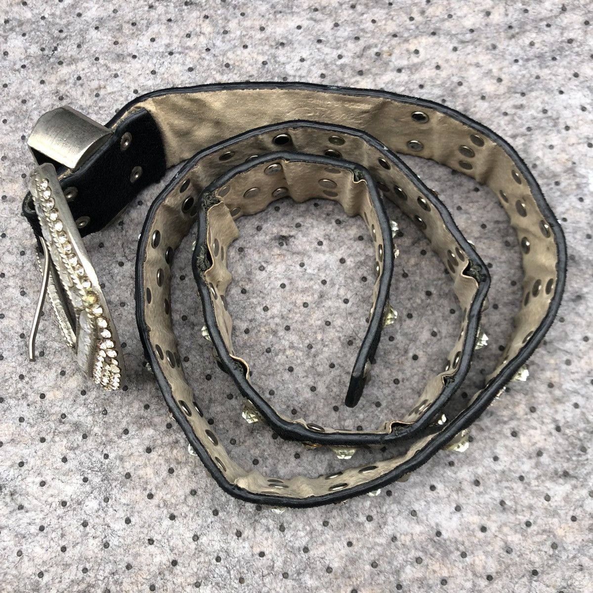 Japanese Brand Vintage like B.B. Simon belt Crystals Studded Size ONE SIZE - 9 Thumbnail