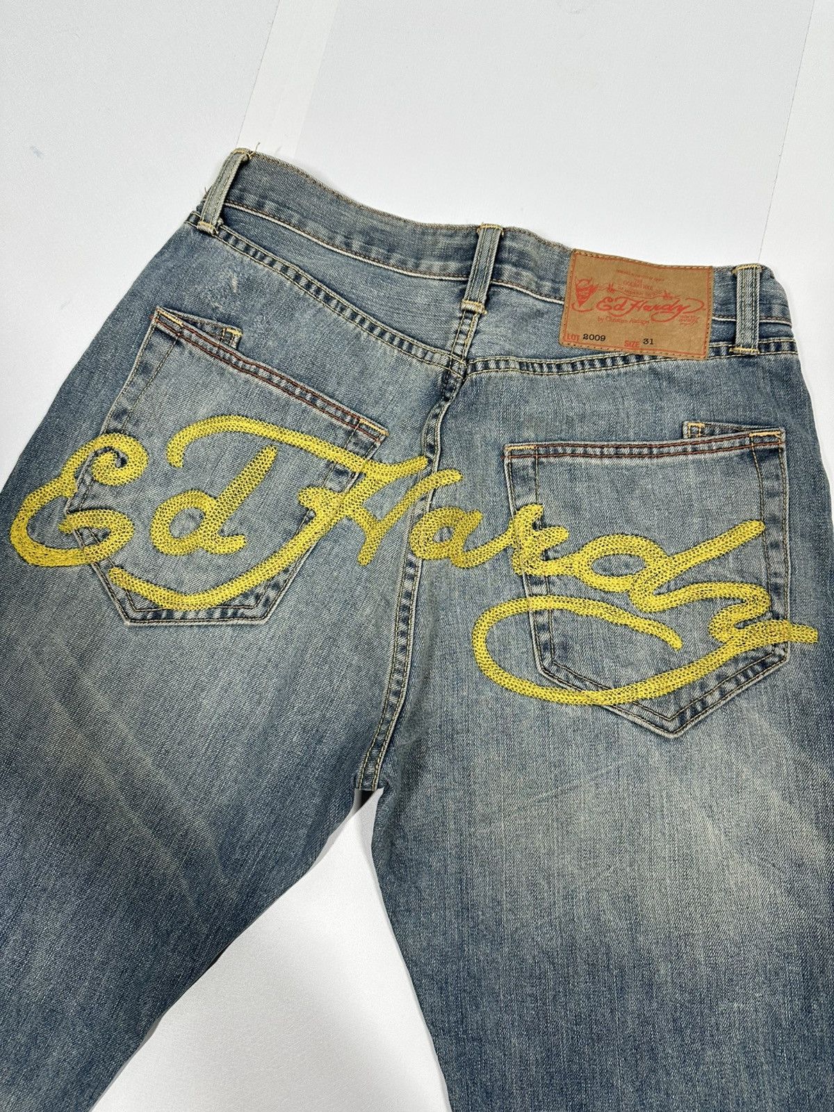 Ed Hardy Ed Hardy Denim Jeans Tattered Embroidered Logo✨⭐️✨✨⭐️⭐️ Size US 32 / EU 48 - 2 Thumbnail