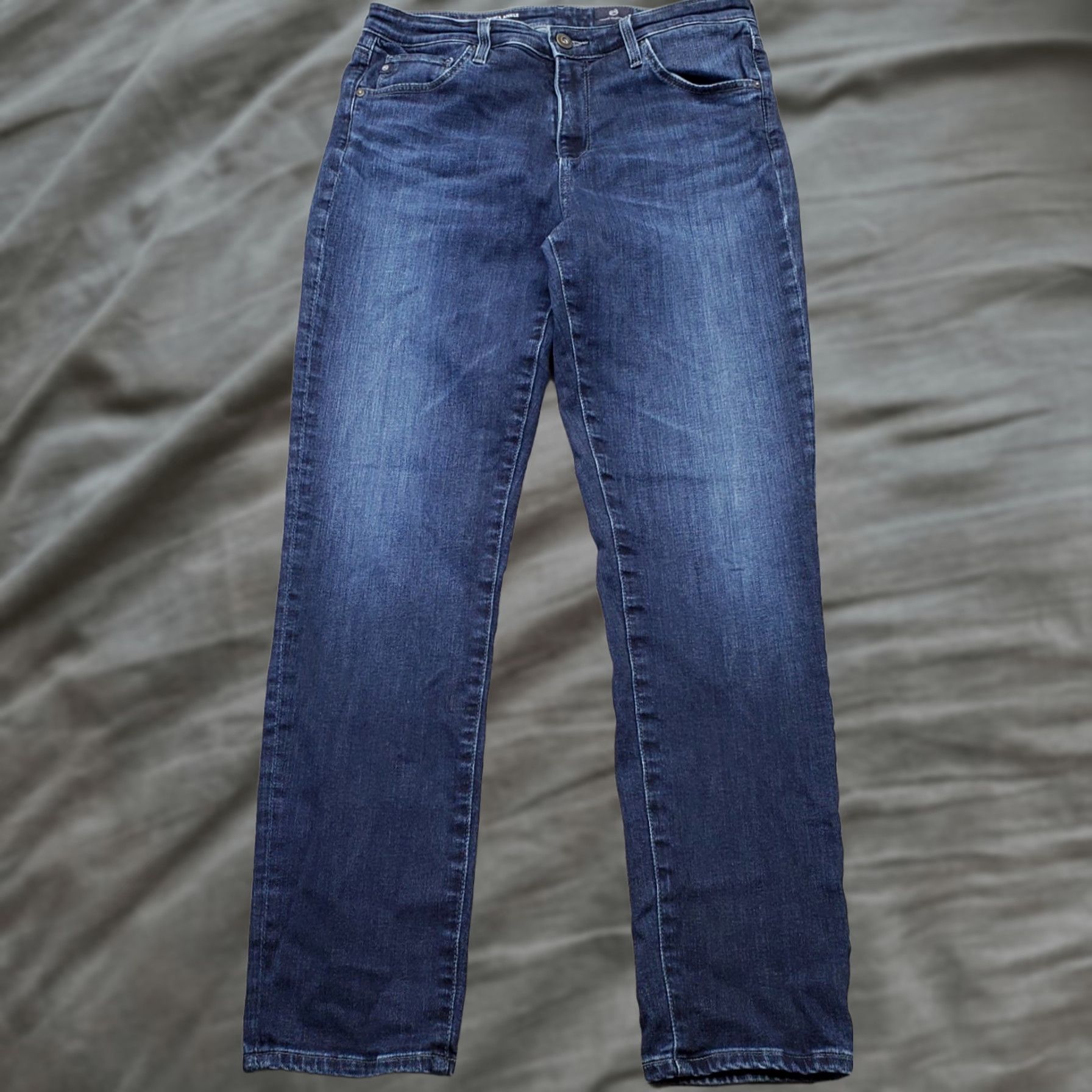 Denime AG Adriano Goldschmied Prima Cigarette Ankle Jeans Womens 30 Blue Denim Jeans 5-Pocket Regular Inseam 27.75" XS Size 30" / US 8 / IT 44 - 1 Thumbnail