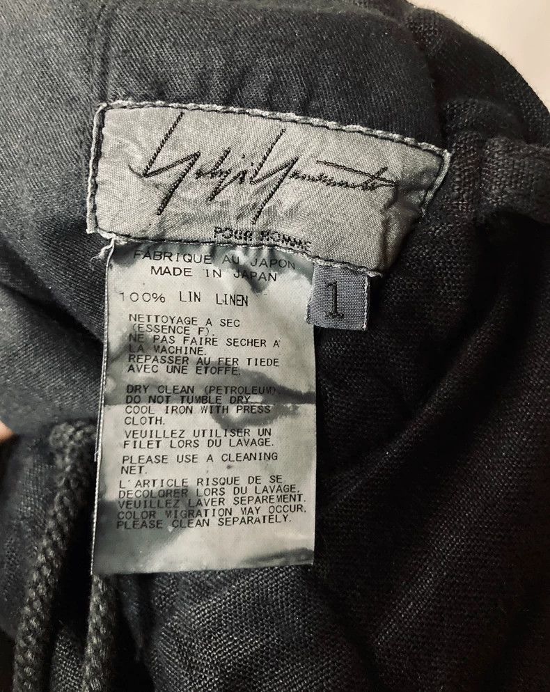 Yohji Yamamoto Yohji Yamamoto size 1 15ss linen straight-leg drawstring pa Size US 28 / EU 44 - 5 Thumbnail
