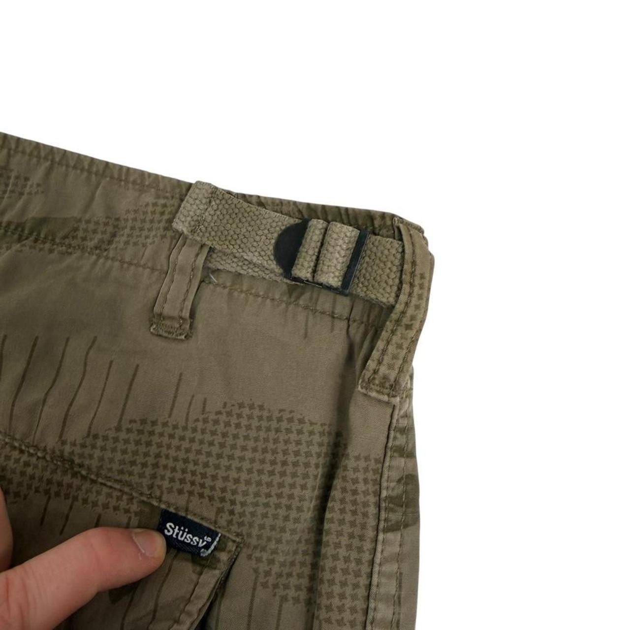 Stussy Vintage 2000s Stussy Camo Cargo Trousers Khaki - Waist: 33” Size US 33 - 7 Thumbnail