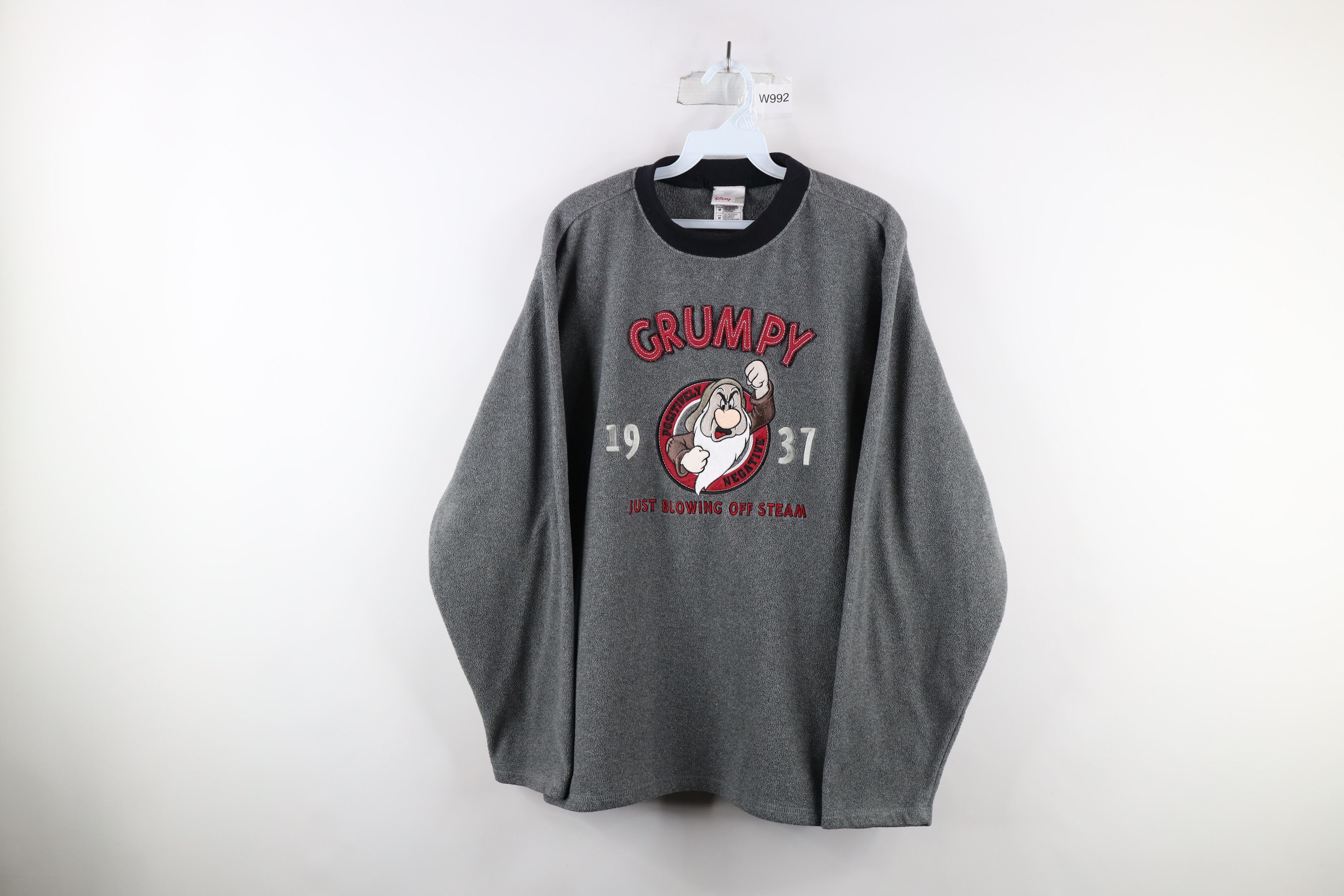 Disney Vintage 90s Disney Grumpy Dwarf Snow White Fleece Sweatshirt Size US M / EU 48-50 / 2 - 1 Thumbnail