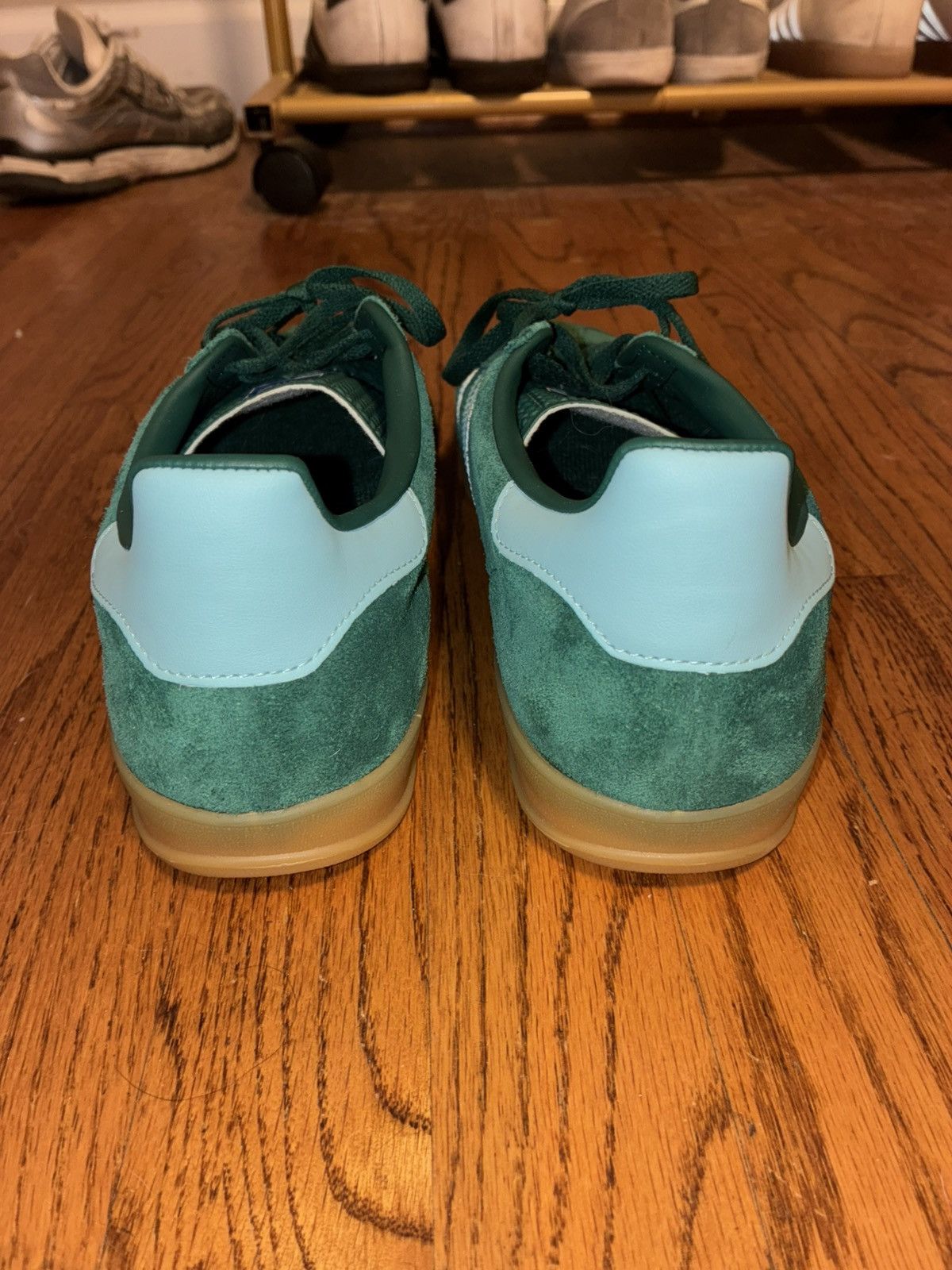 Adidas RARE Adidas Gazelle “Collegiate Green Hazy Sky” Size US 11 / EU 44 - 4 Thumbnail