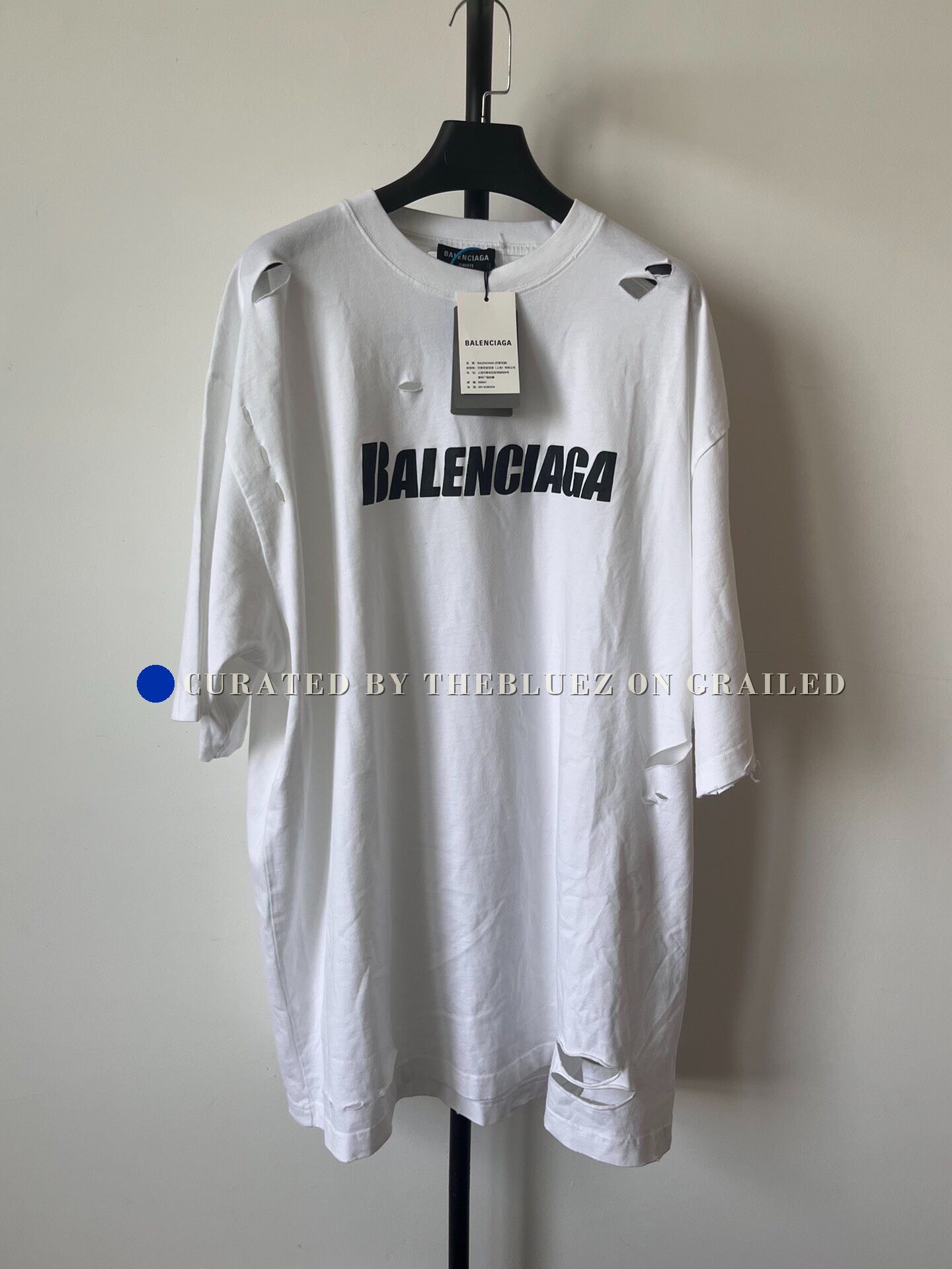 Balenciaga New Balenciaga Super Destroyed Mirror T-Shirt Summer24
