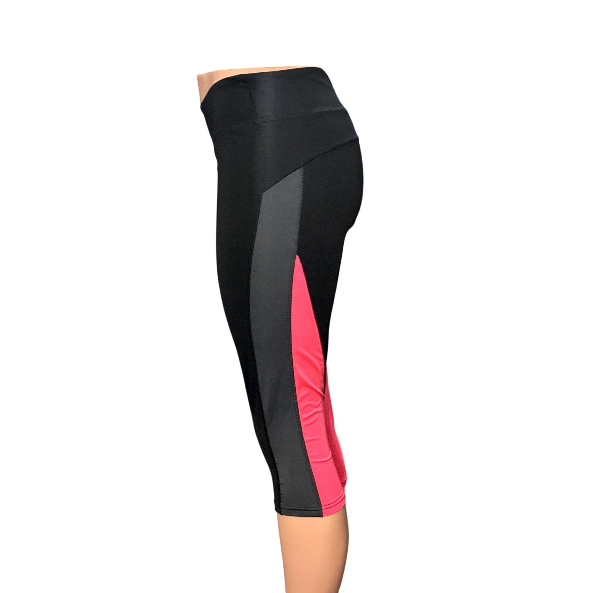 Other CCC Capri Length Pink Black High Waist Athletic Yoga Pants S Size 28" / US 6 / IT 42 - 4 Thumbnail