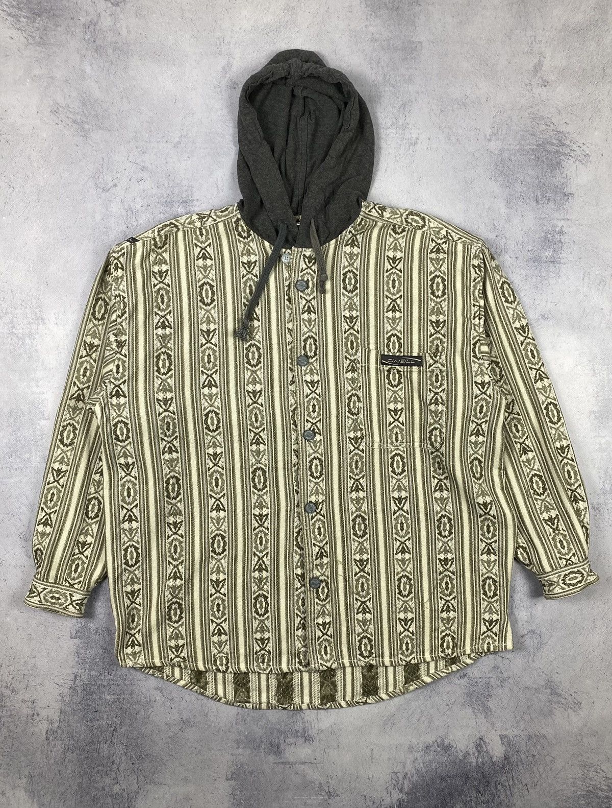 O'Neill Vintage Oneill Flannel Button Up Shirt Hoodie Y2K Surf Skate Size US L / EU 52-54 / 3 - 2 Thumbnail